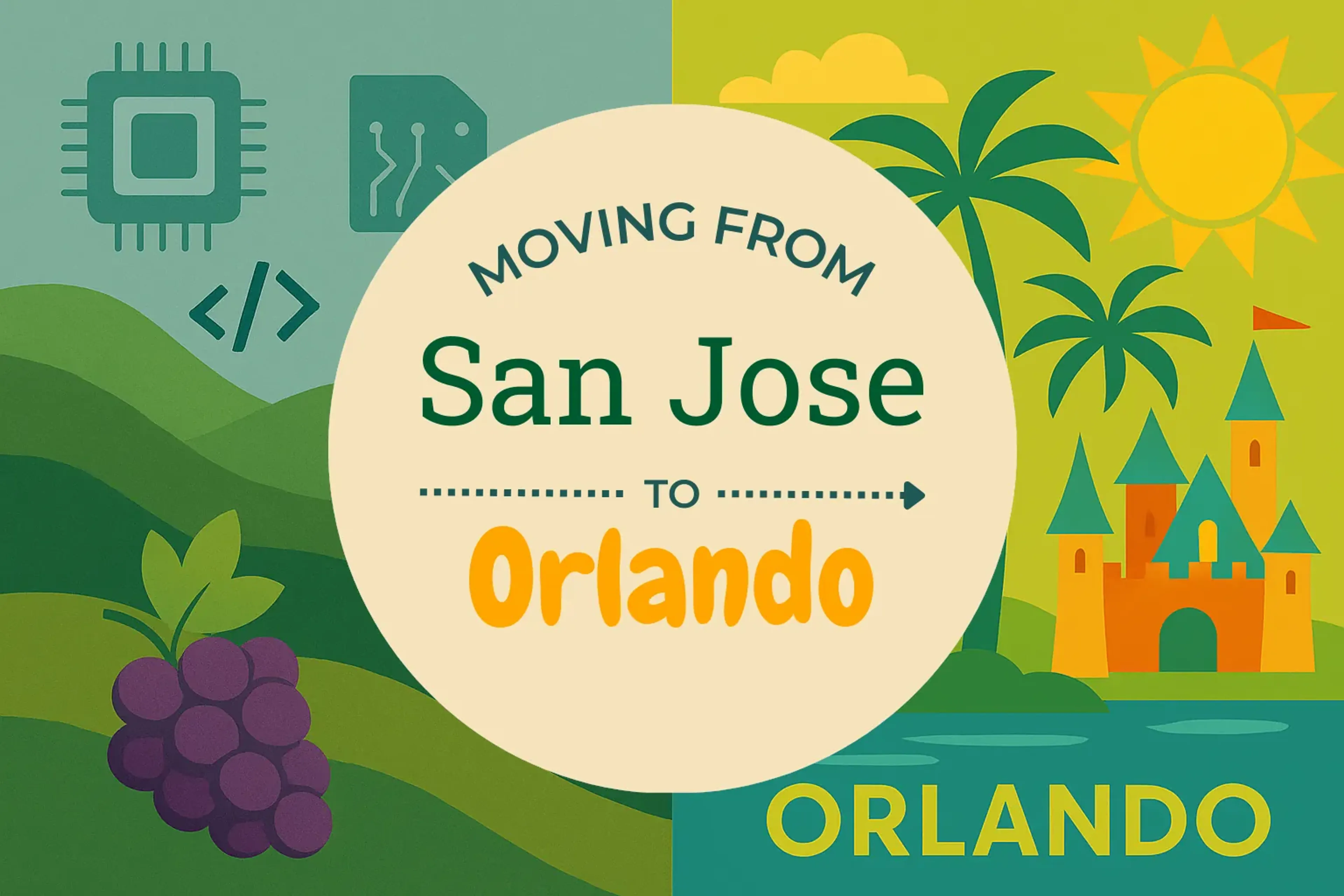 Side-by-side comparison of San Jose to Orlando moving companies