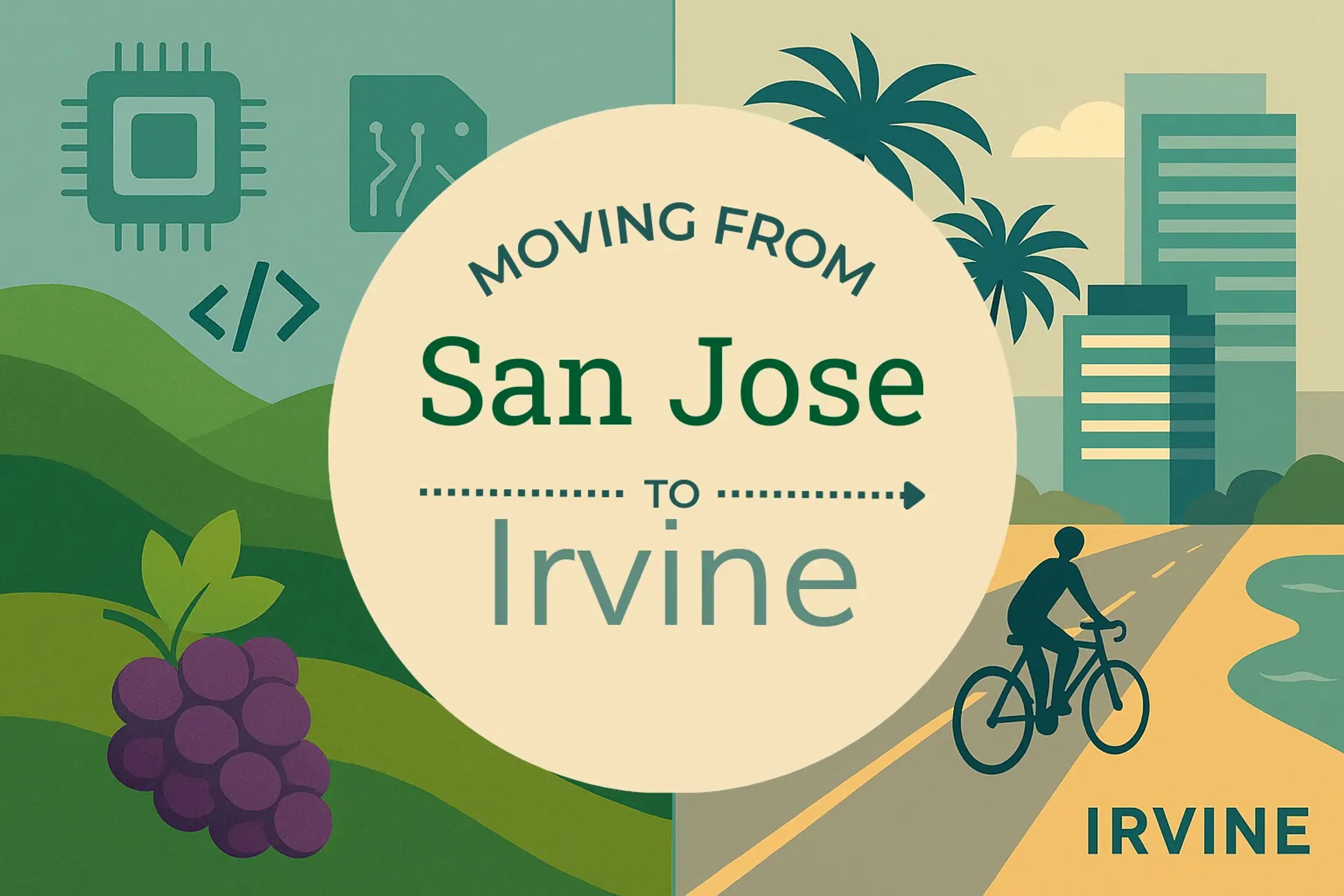 Side-by-side comparison of San Jose to Irvine moving companies