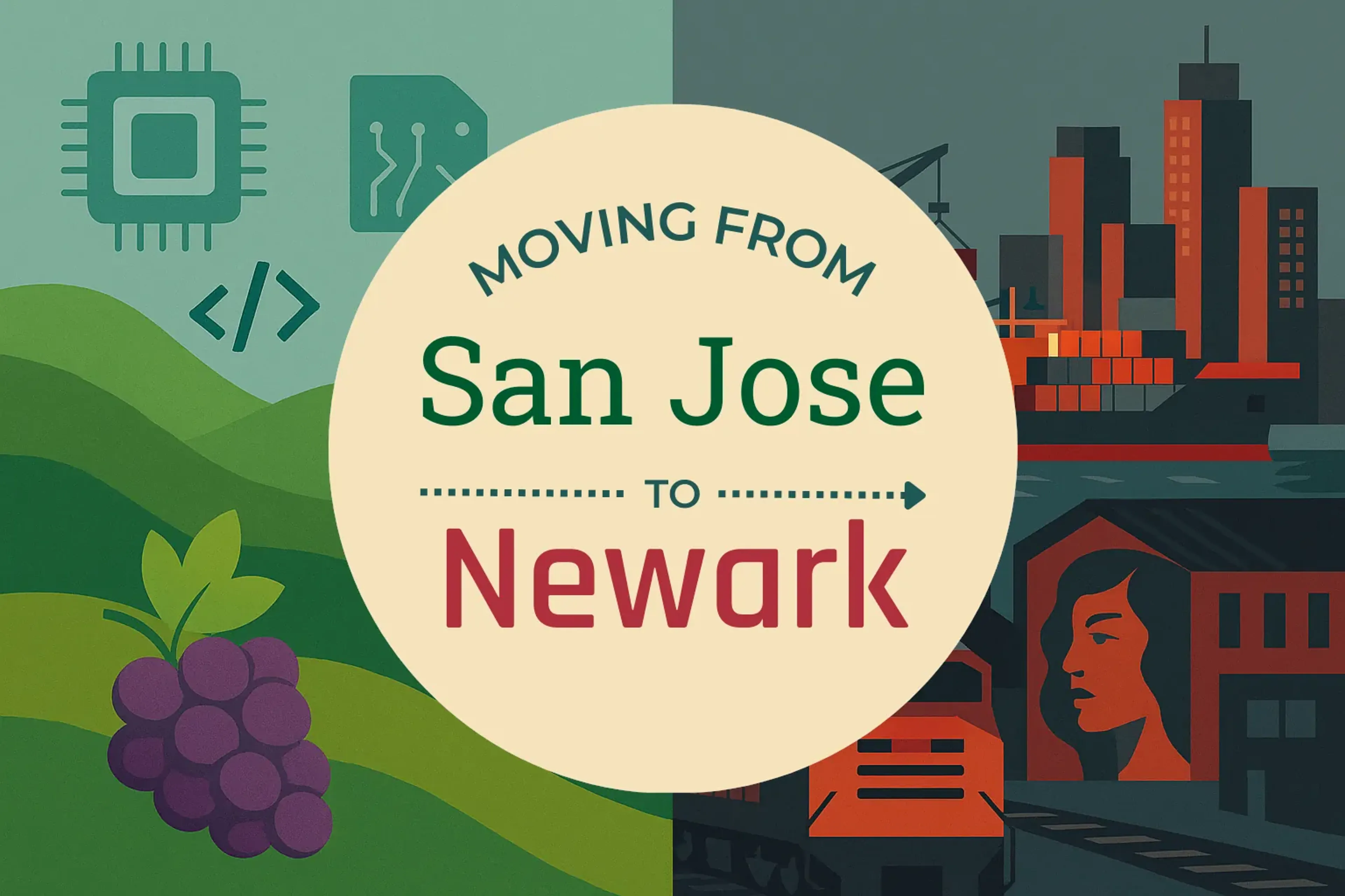Side-by-side comparison of San Jose to Newark moving companies