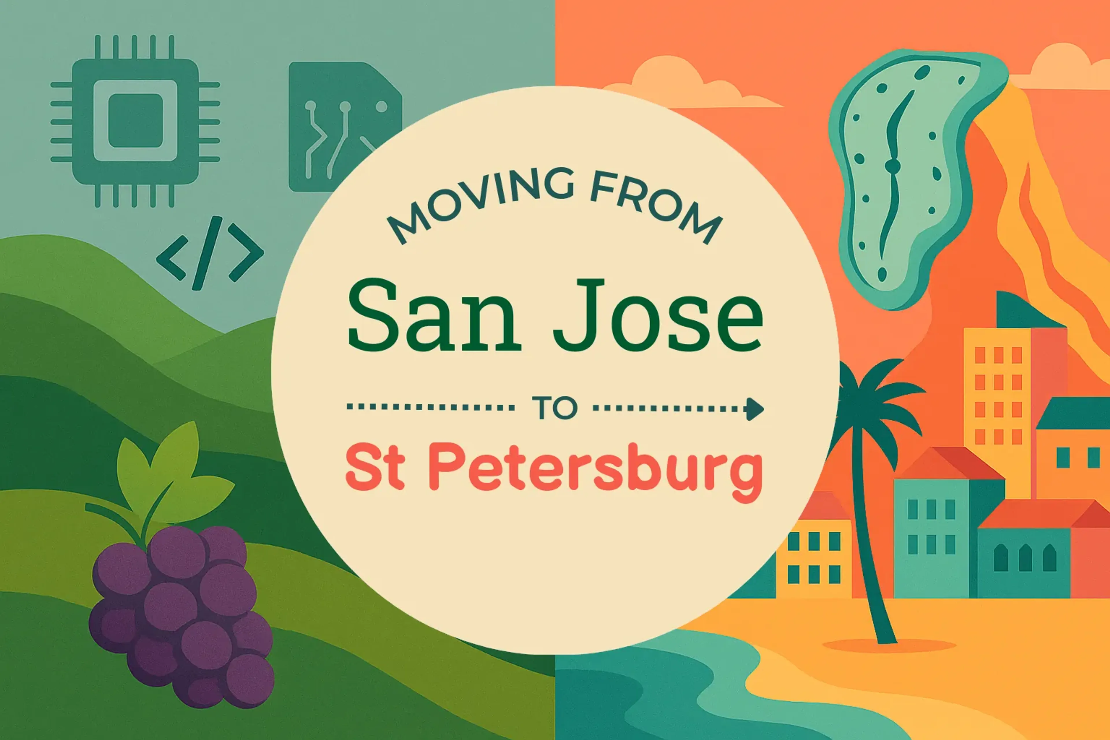Side-by-side comparison of San Jose to St. Petersburg moving companies