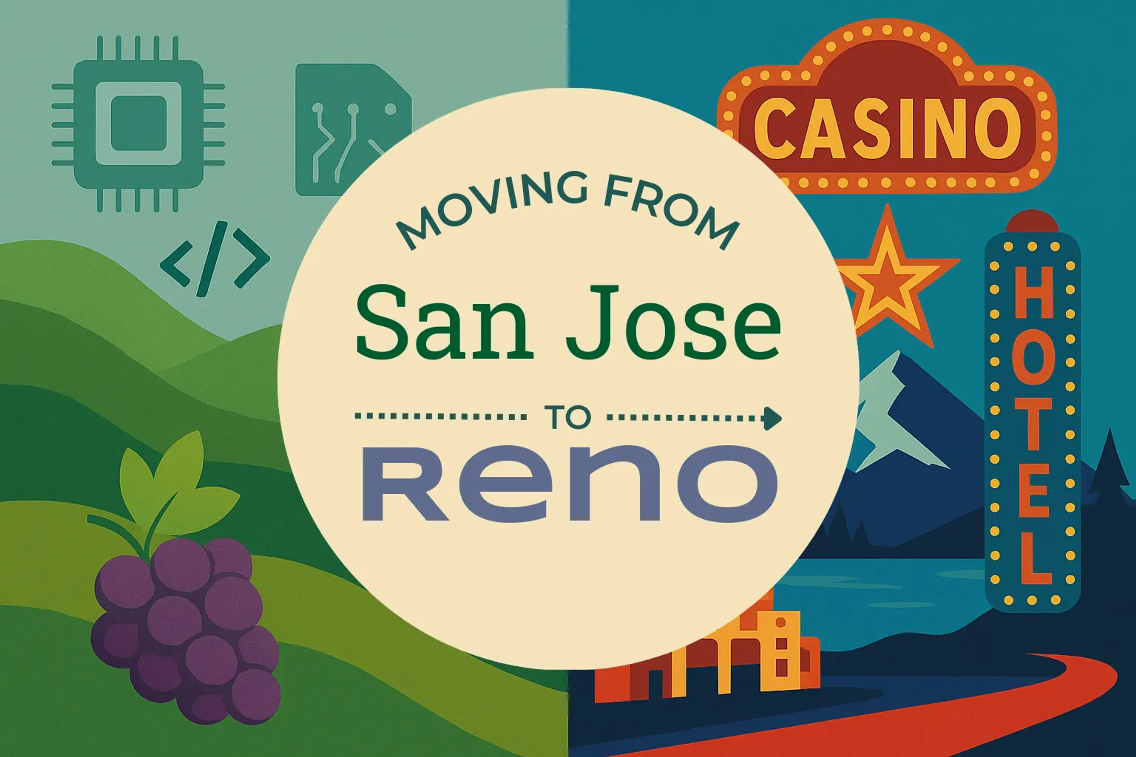 Side-by-side comparison of San Jose to Reno moving companies