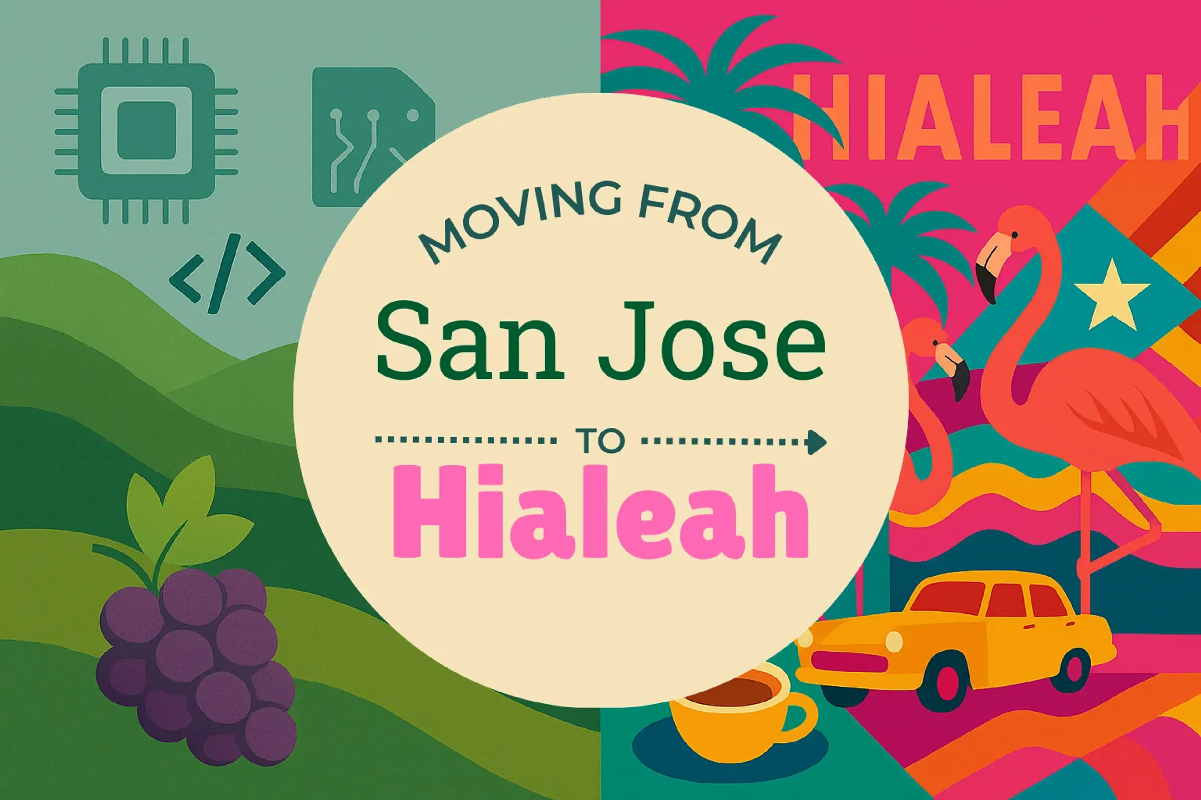 Side-by-side comparison of San Jose to Hialeah moving companies