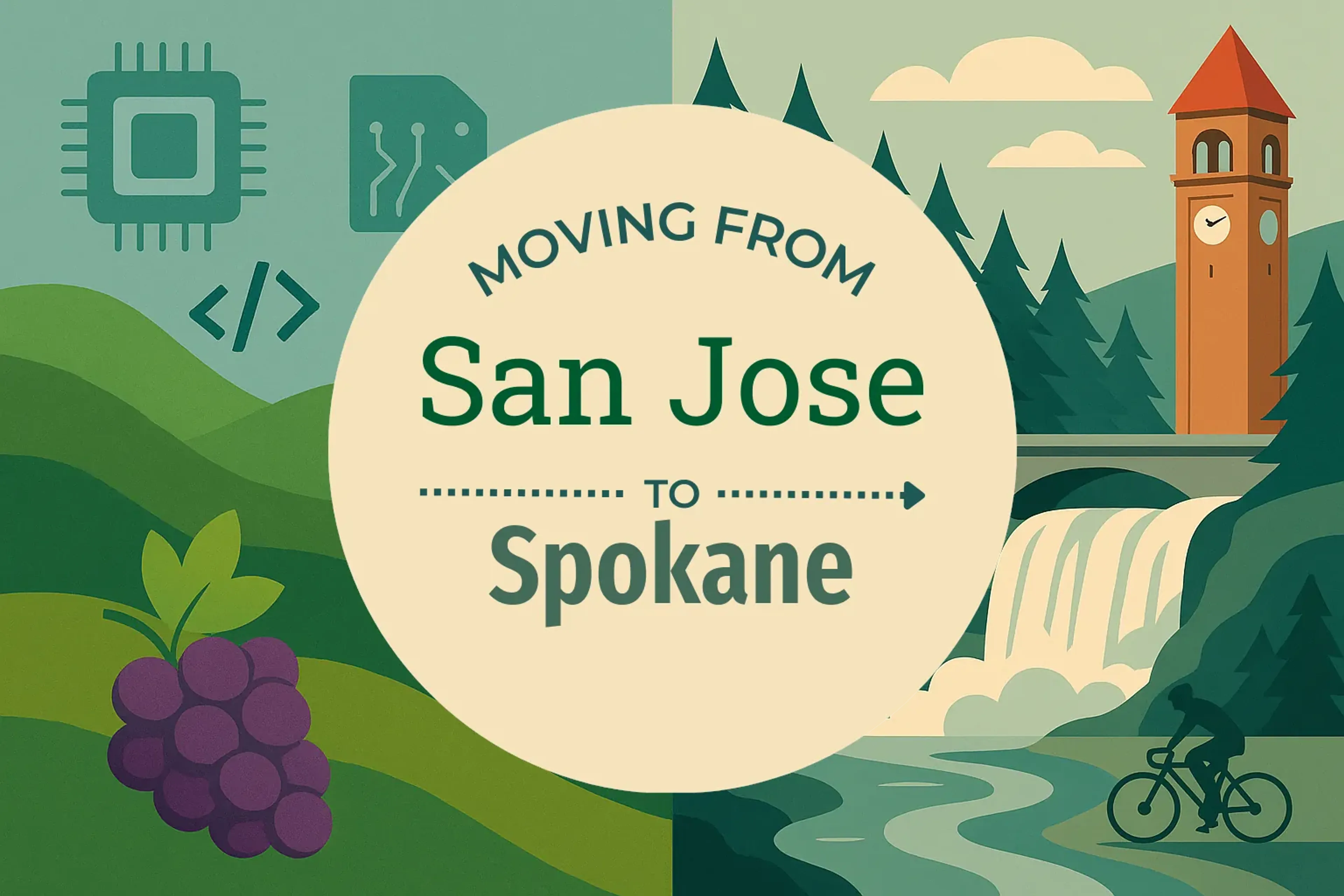 Side-by-side comparison of San Jose to Spokane moving companies