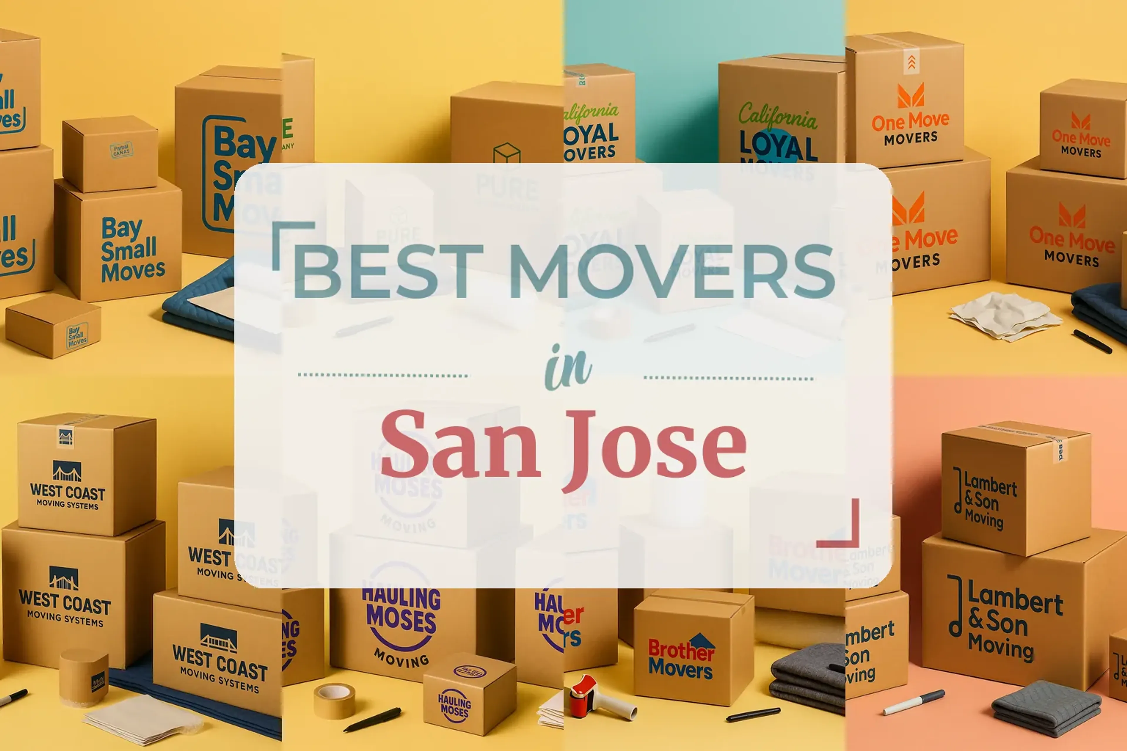 Side-by-side comparison of San Jose moving companies