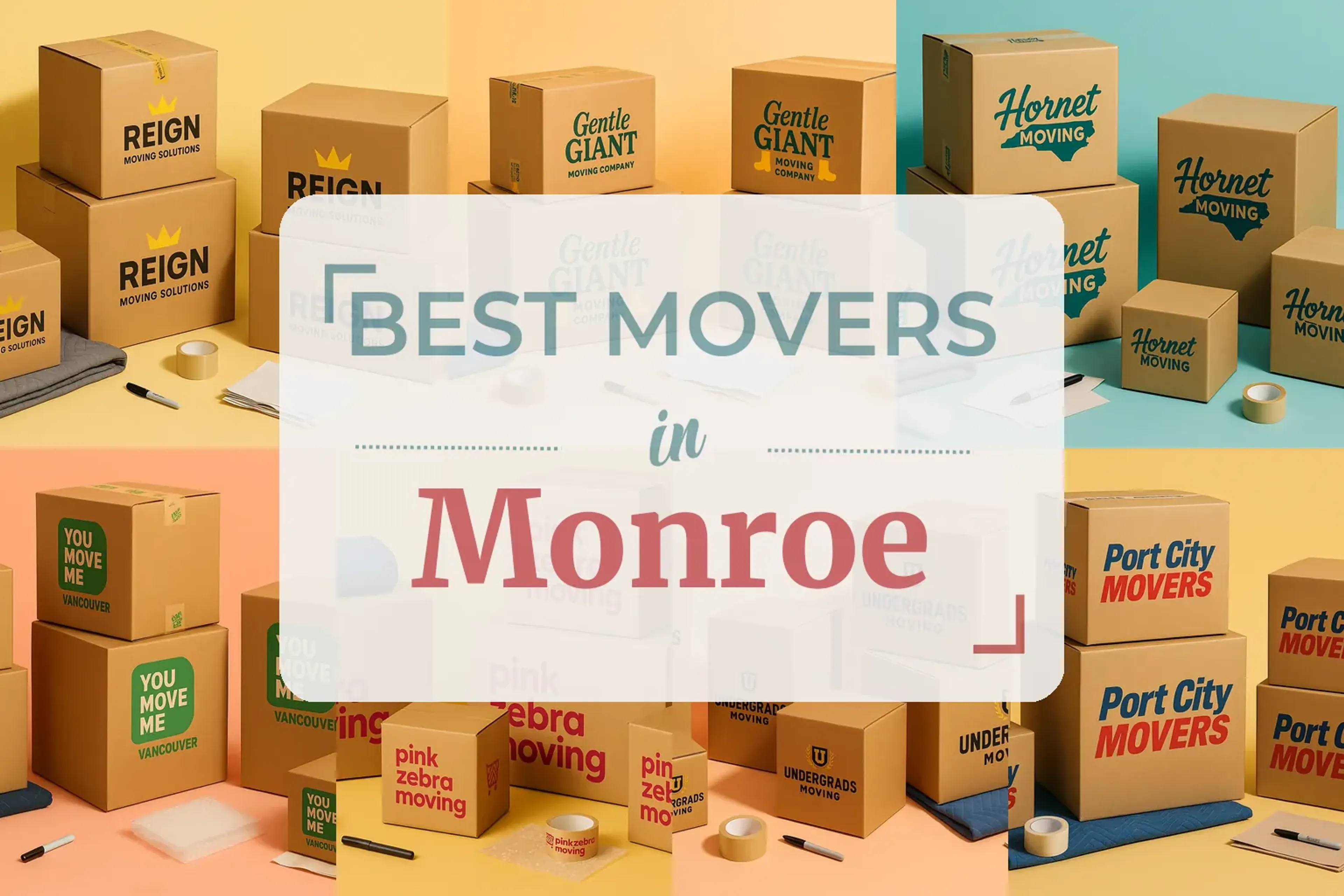Side-by-side comparison of Monroe moving companies