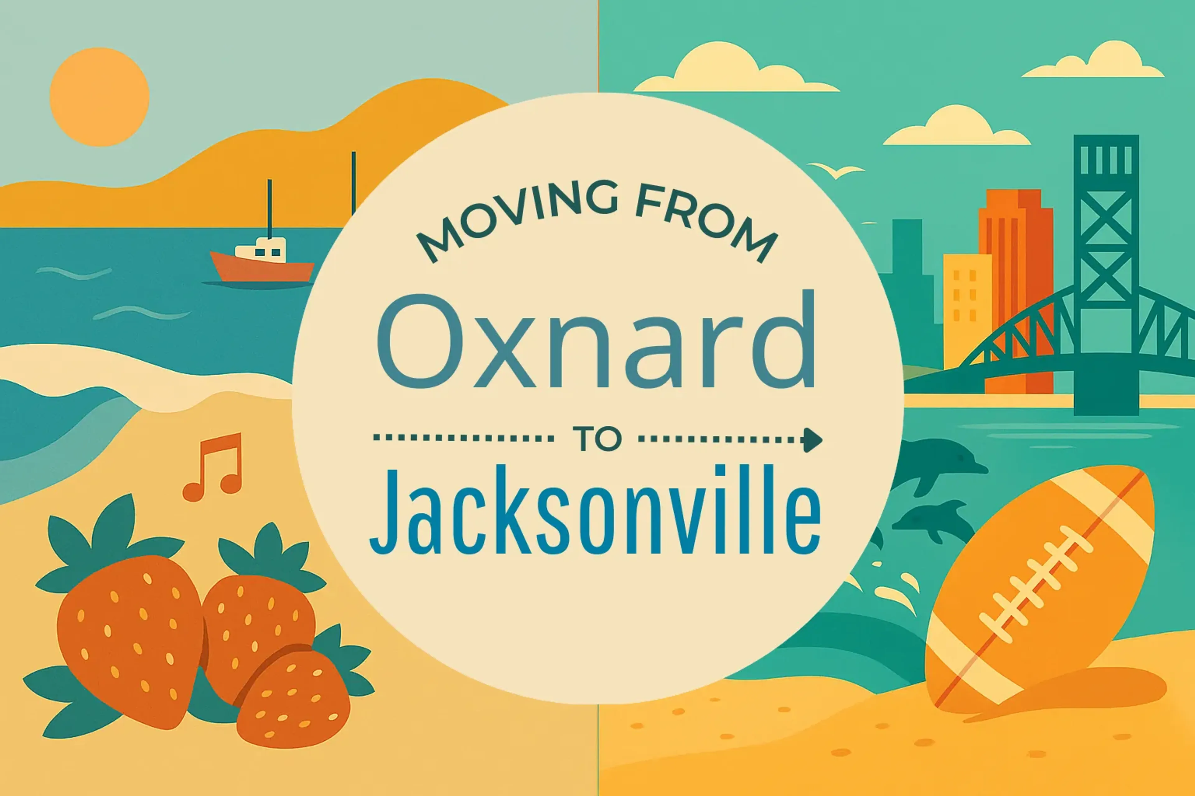 Side-by-side comparison of Oxnard to Jacksonville moving companies