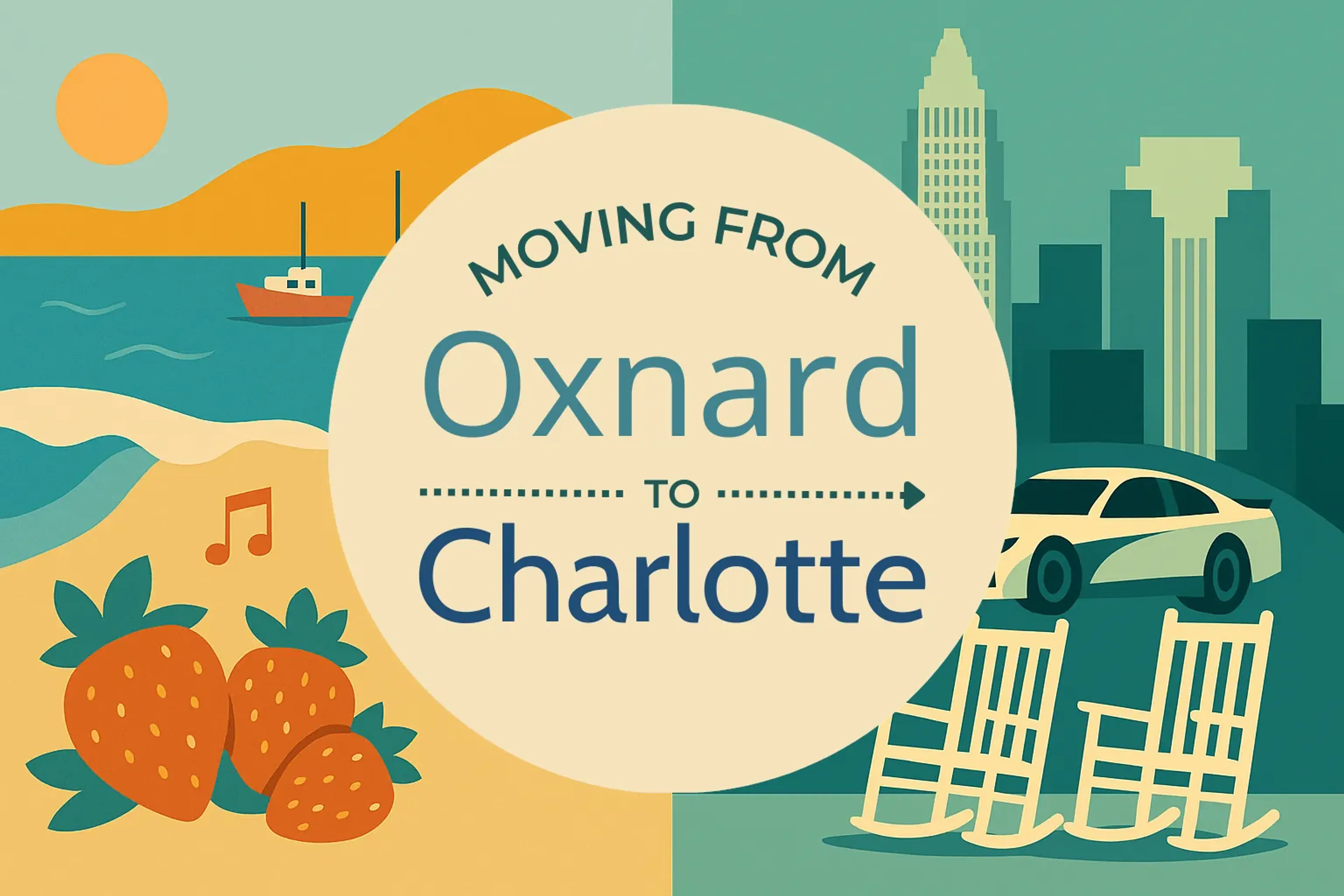 Side-by-side comparison of Oxnard to Charlotte moving companies