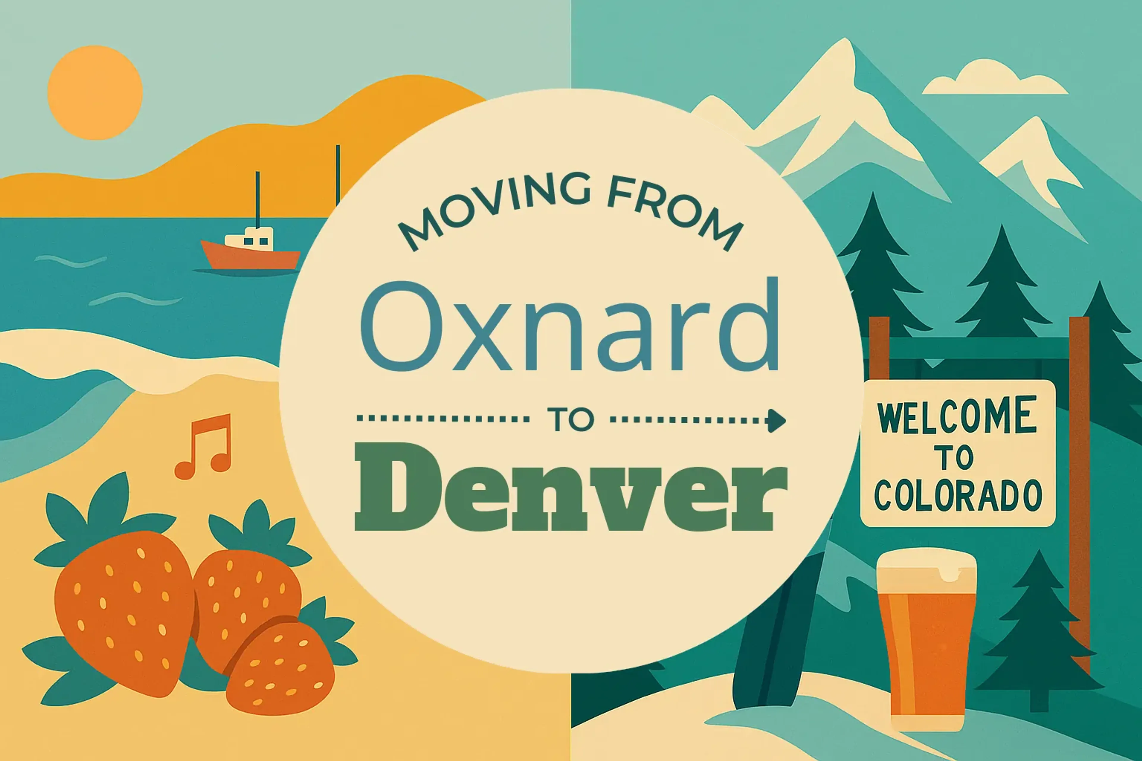 Side-by-side comparison of Oxnard to Denver moving companies
