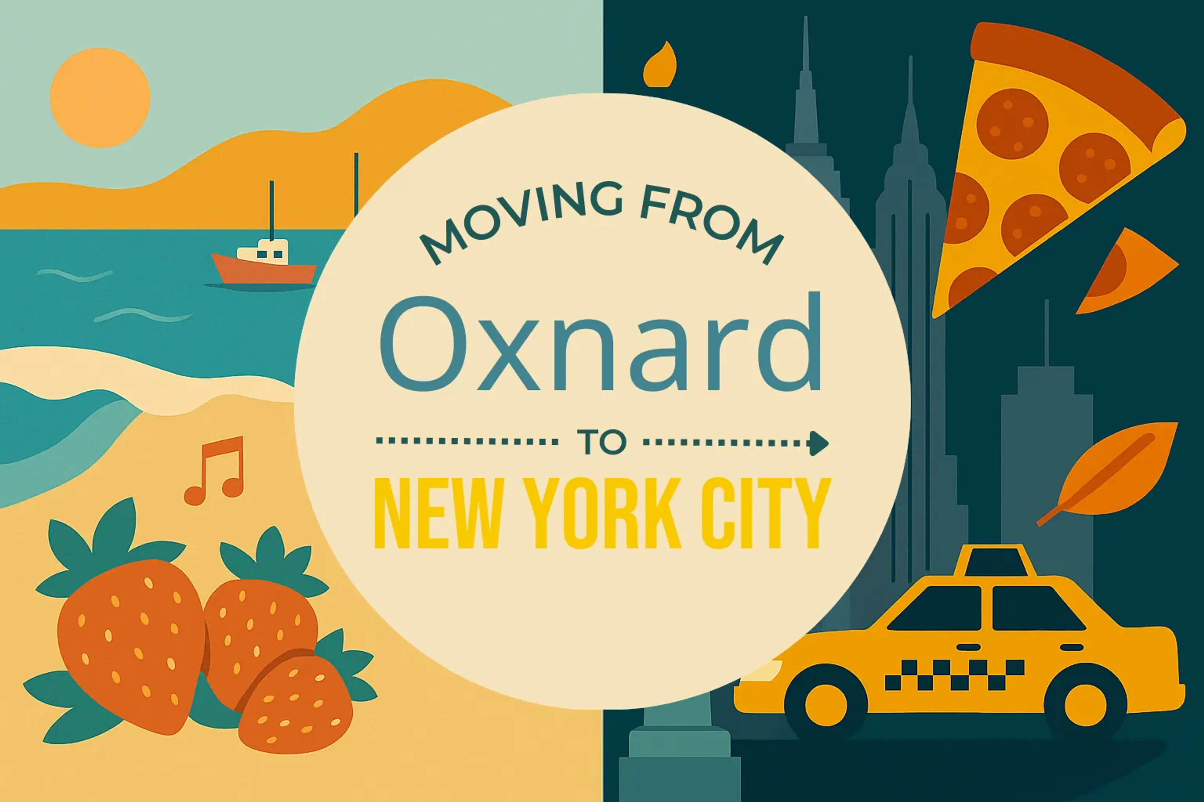 Side-by-side comparison of Oxnard to New York City moving companies