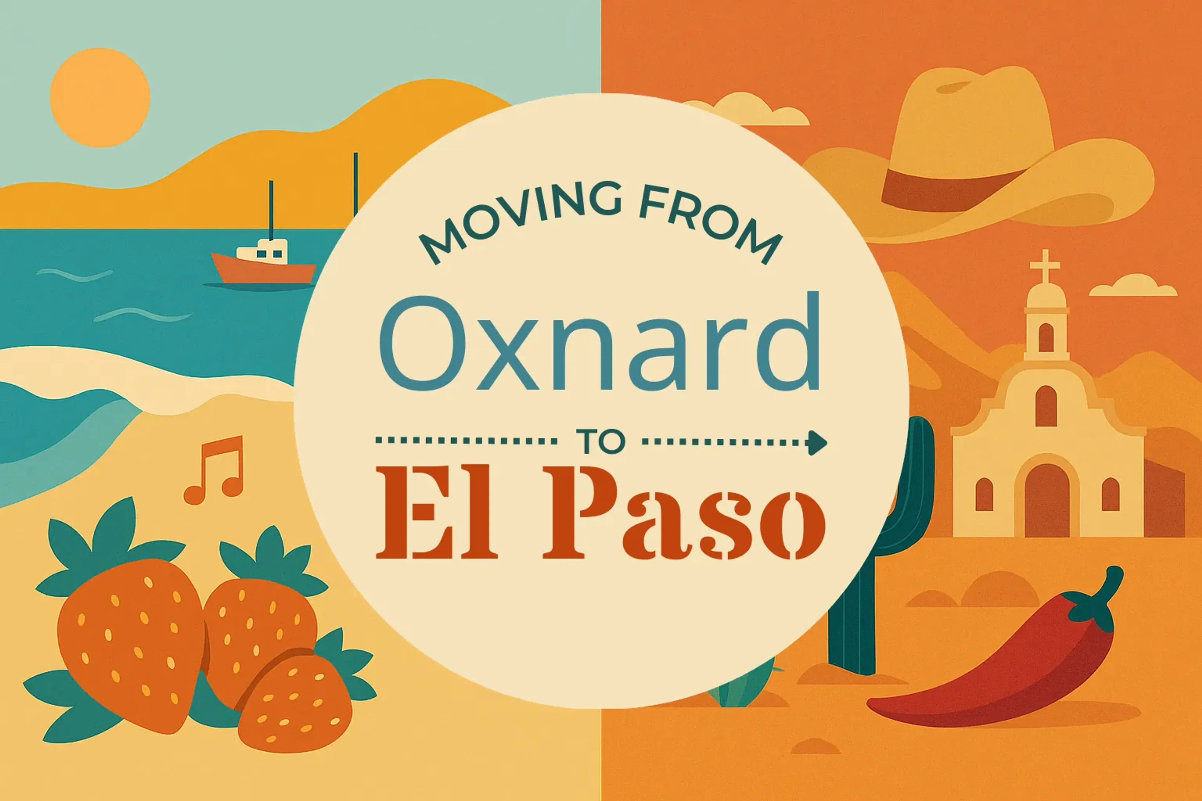 Side-by-side comparison of Oxnard to El Paso moving companies