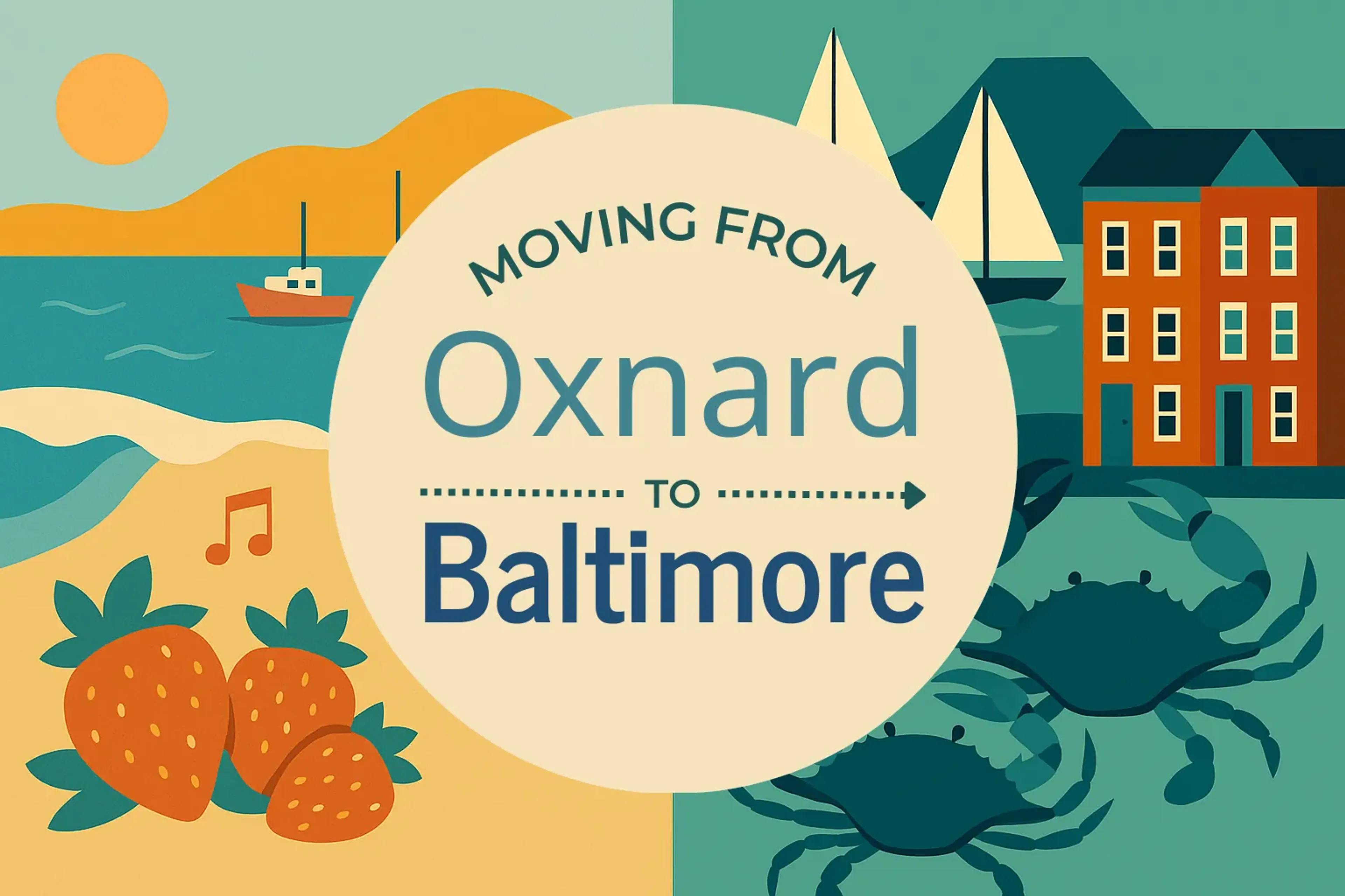 Side-by-side comparison of Oxnard to Baltimore moving companies