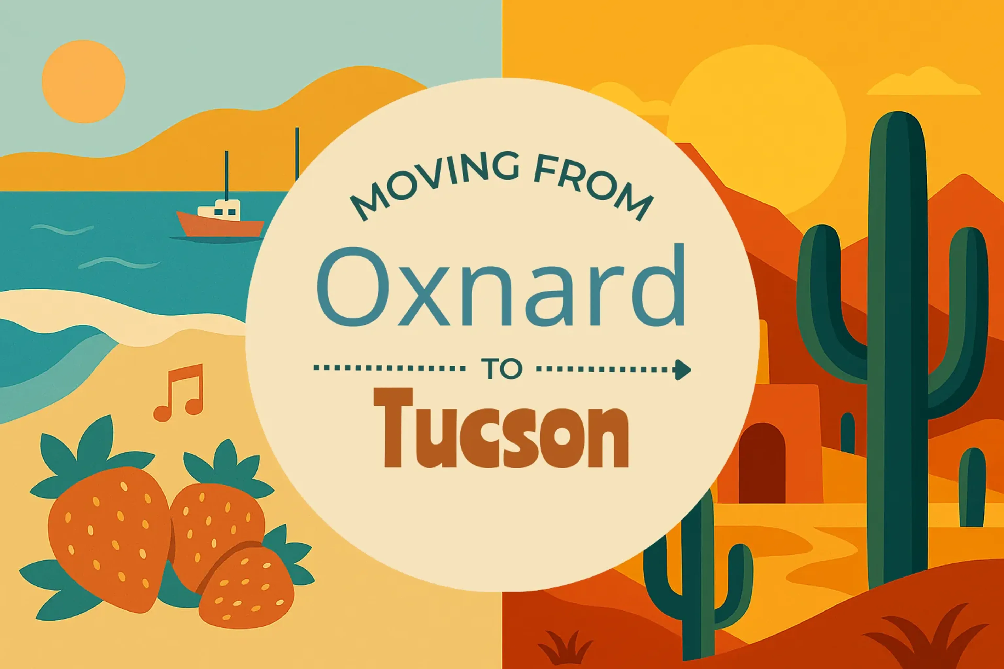 Side-by-side comparison of Oxnard to Tucson moving companies