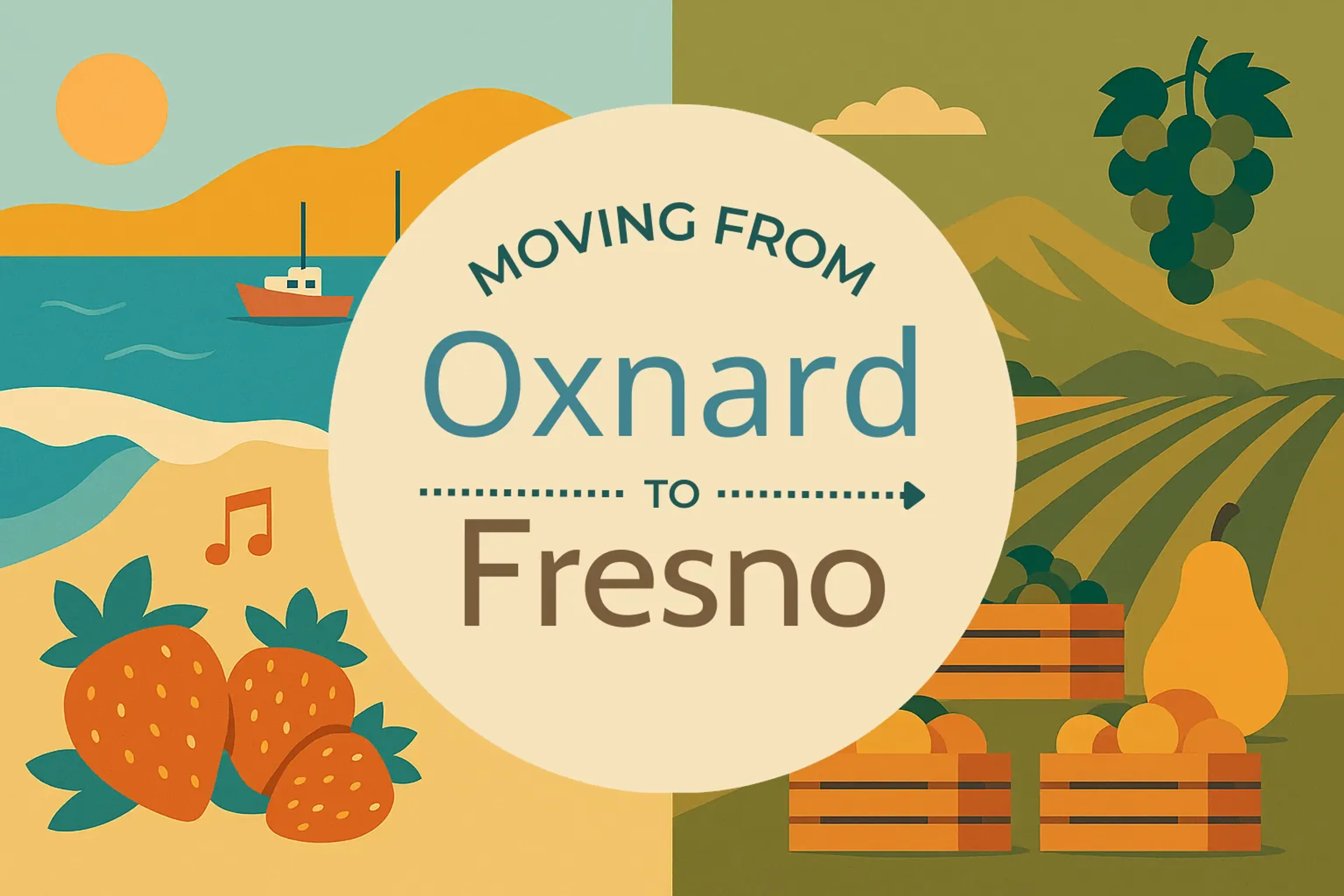 Side-by-side comparison of Oxnard to Fresno moving companies