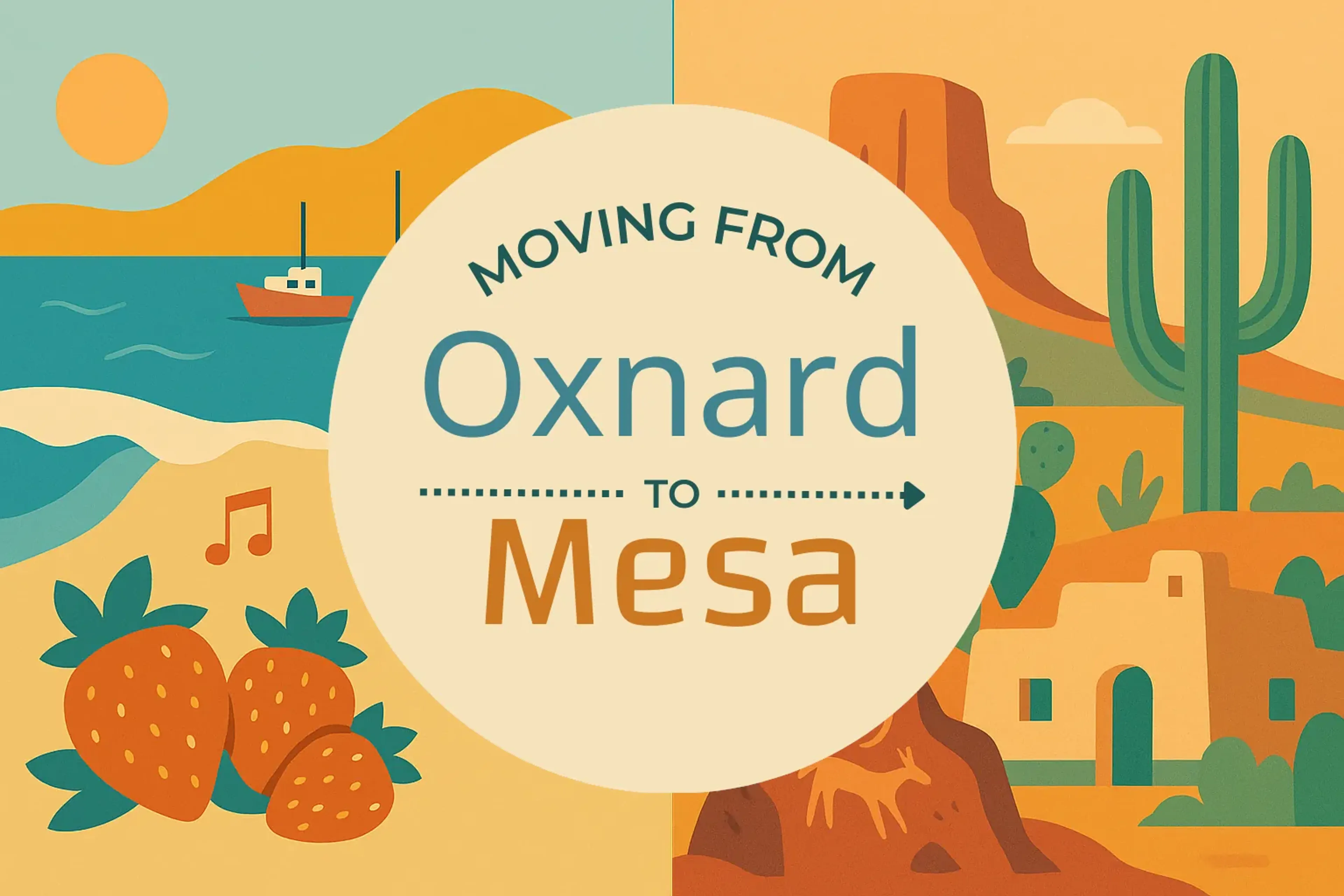 Side-by-side comparison of Oxnard to Mesa moving companies