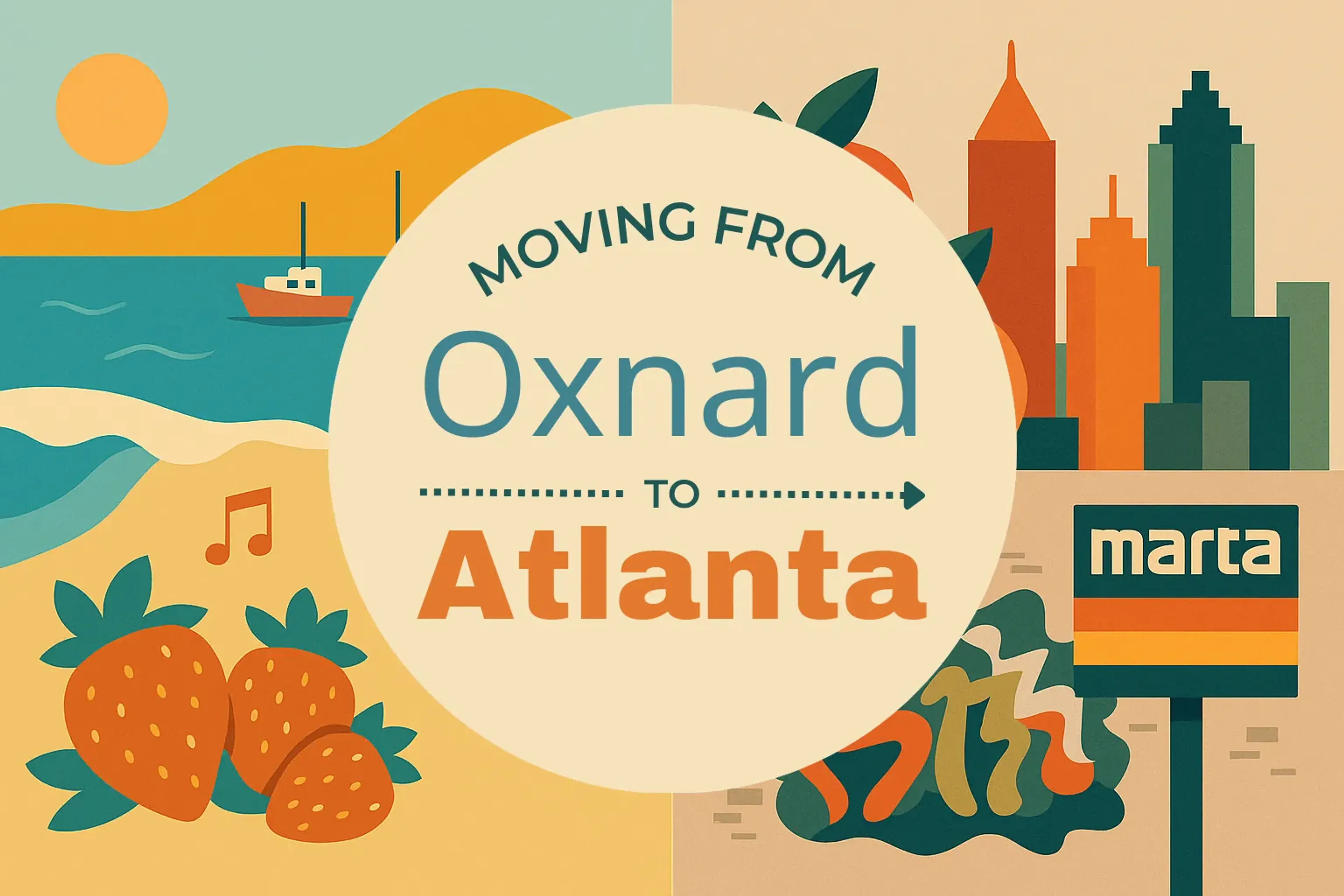 Side-by-side comparison of Oxnard to Atlanta moving companies