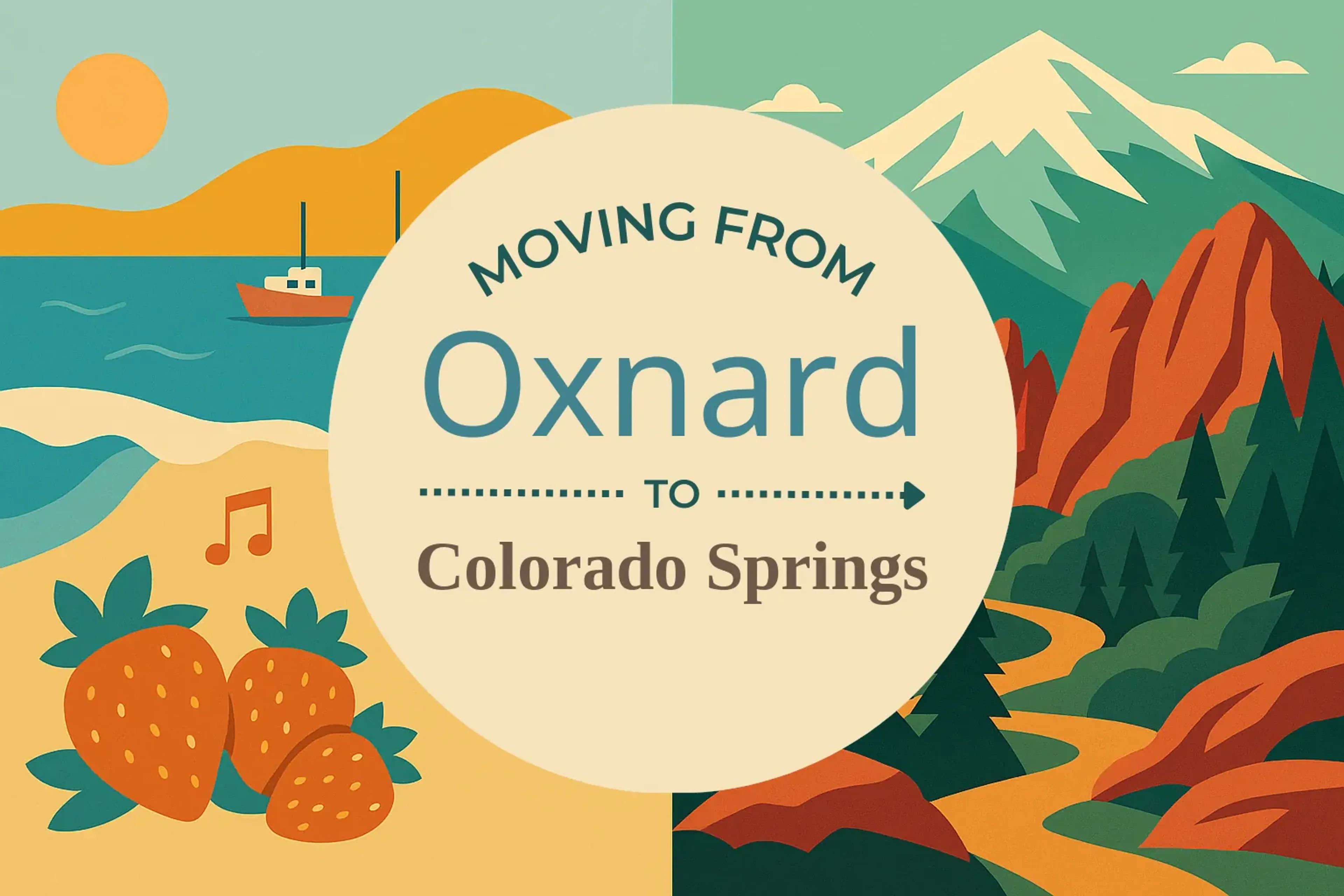Side-by-side comparison of Oxnard to Colorado Springs moving companies