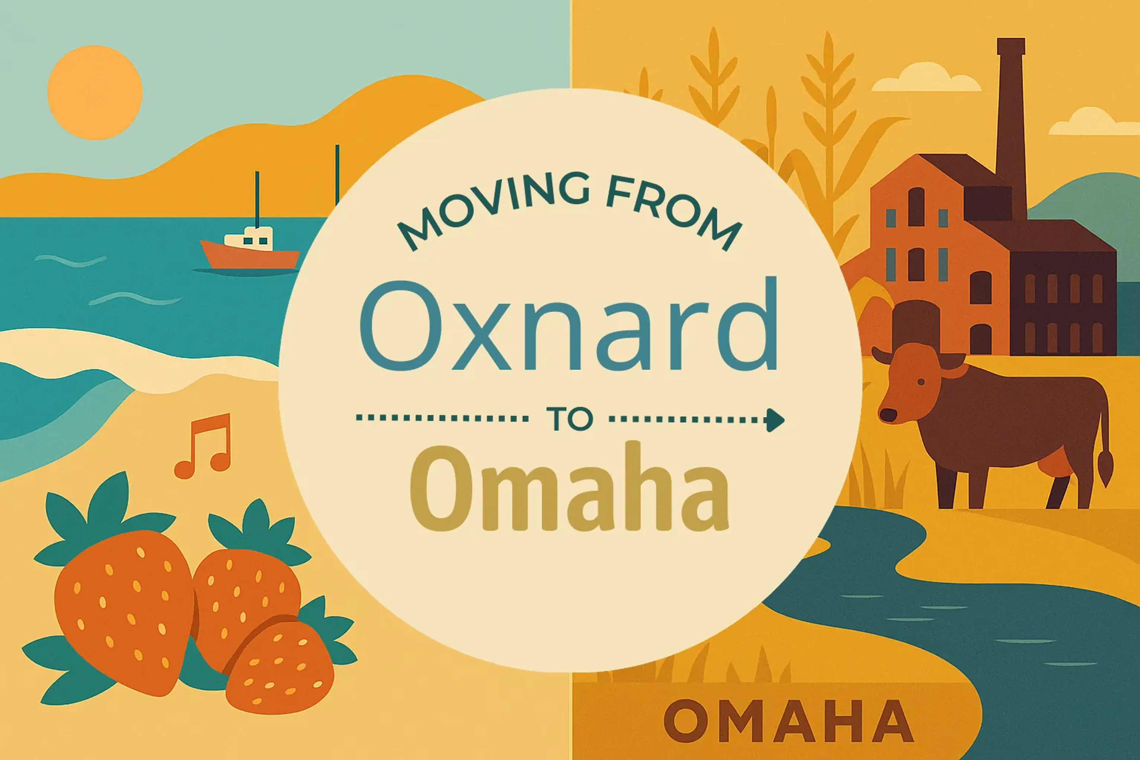 Side-by-side comparison of Oxnard to Omaha moving companies