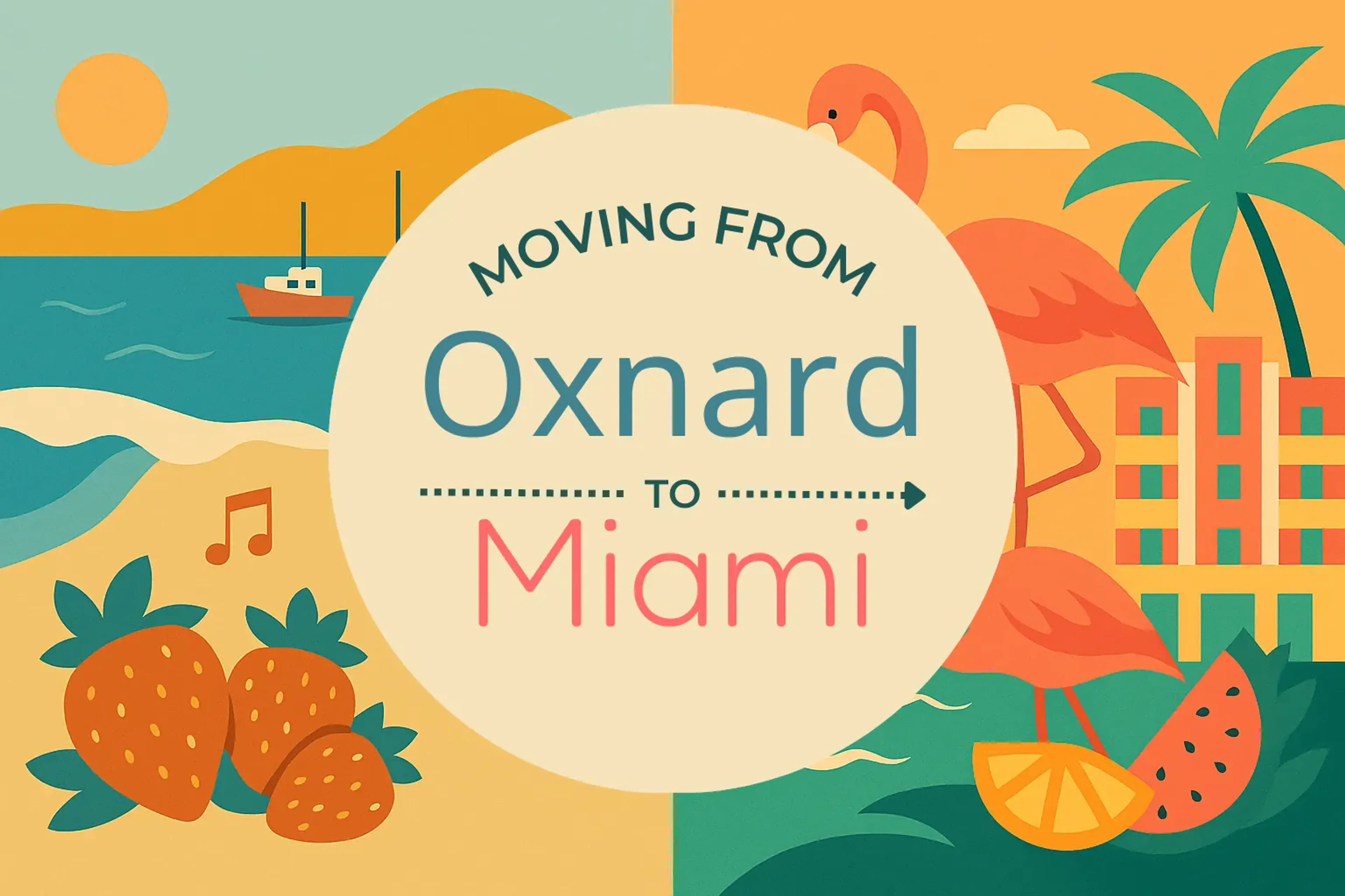 Side-by-side comparison of Oxnard to Miami moving companies
