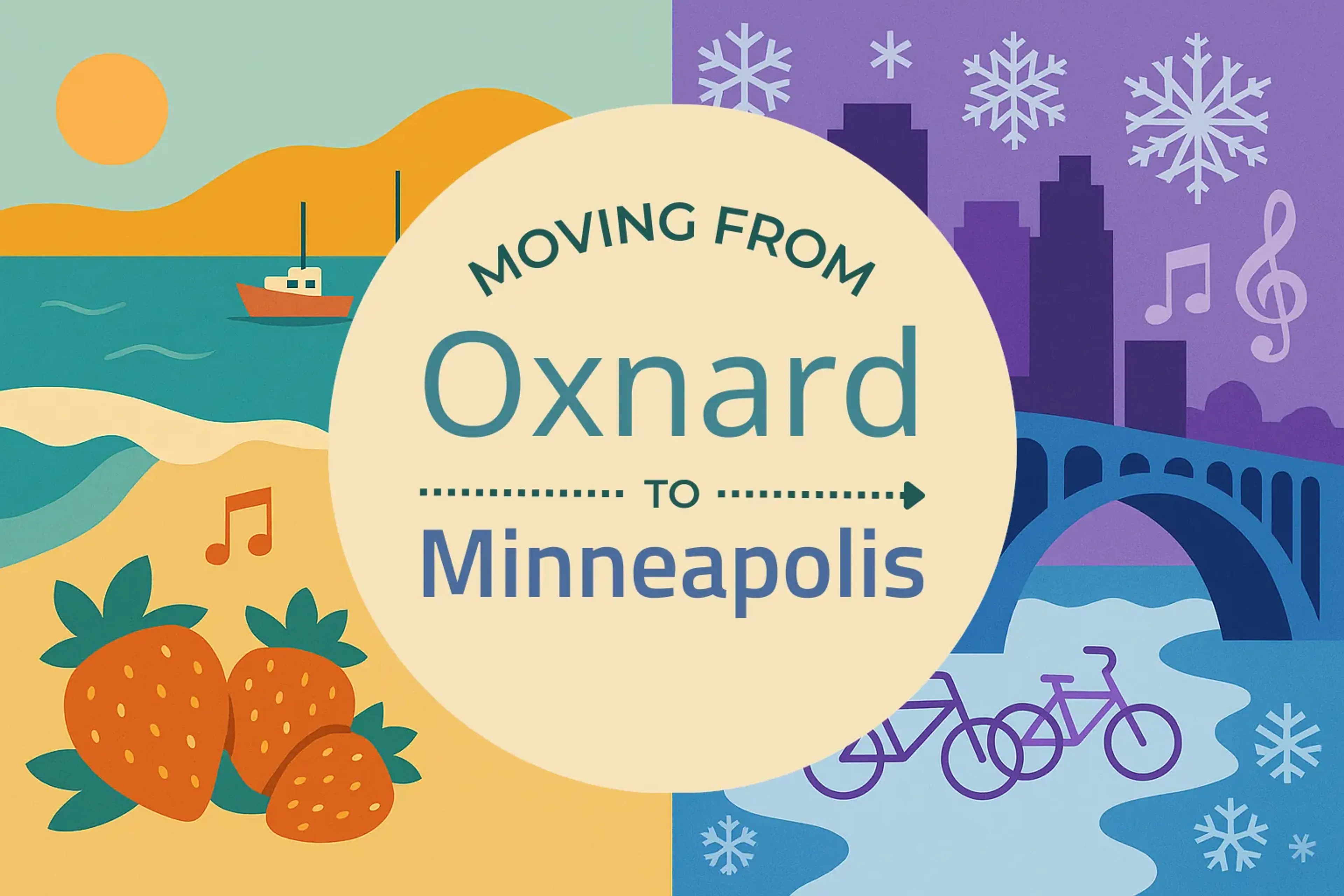 Side-by-side comparison of Oxnard to Minneapolis moving companies