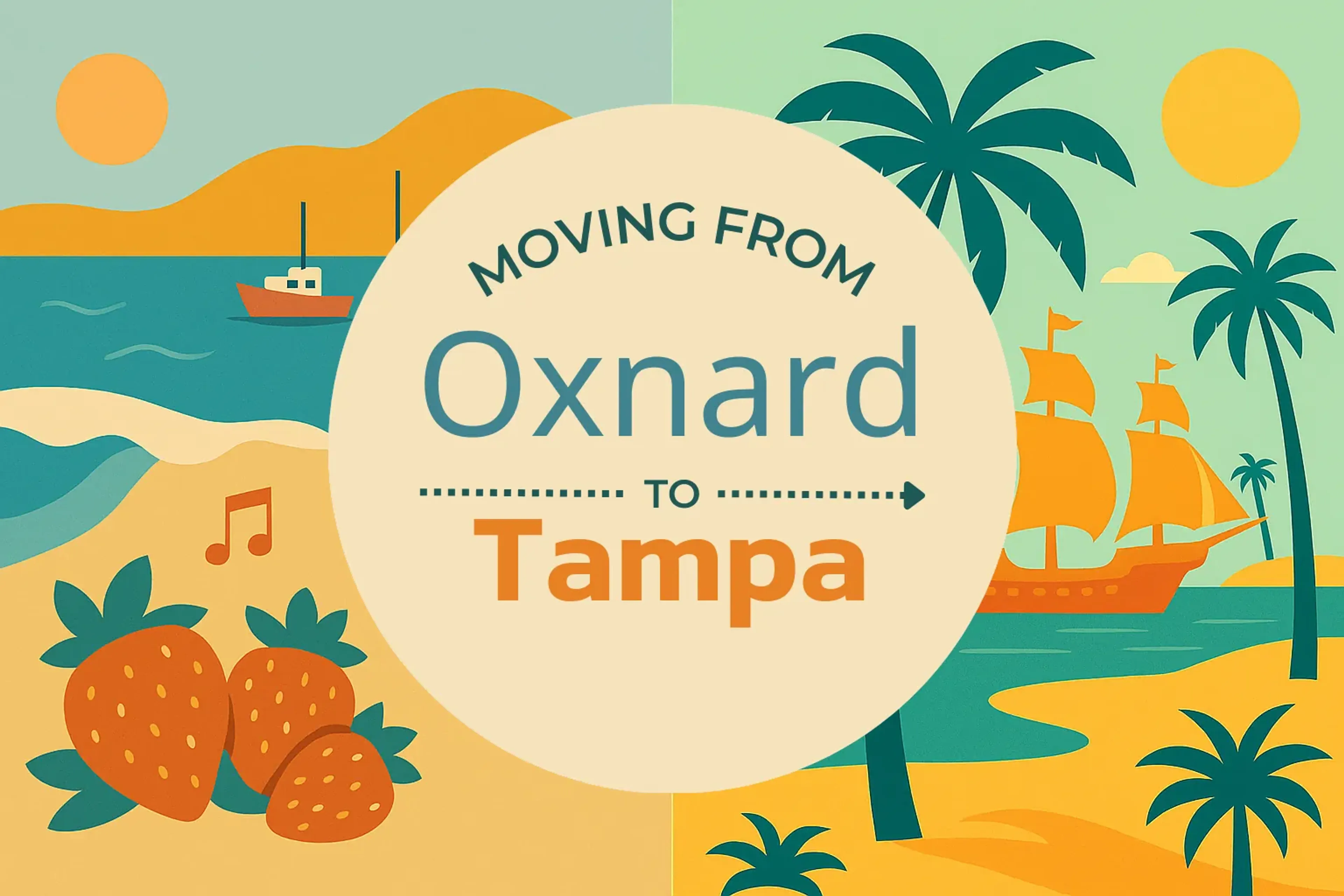 Side-by-side comparison of Oxnard to Tampa moving companies