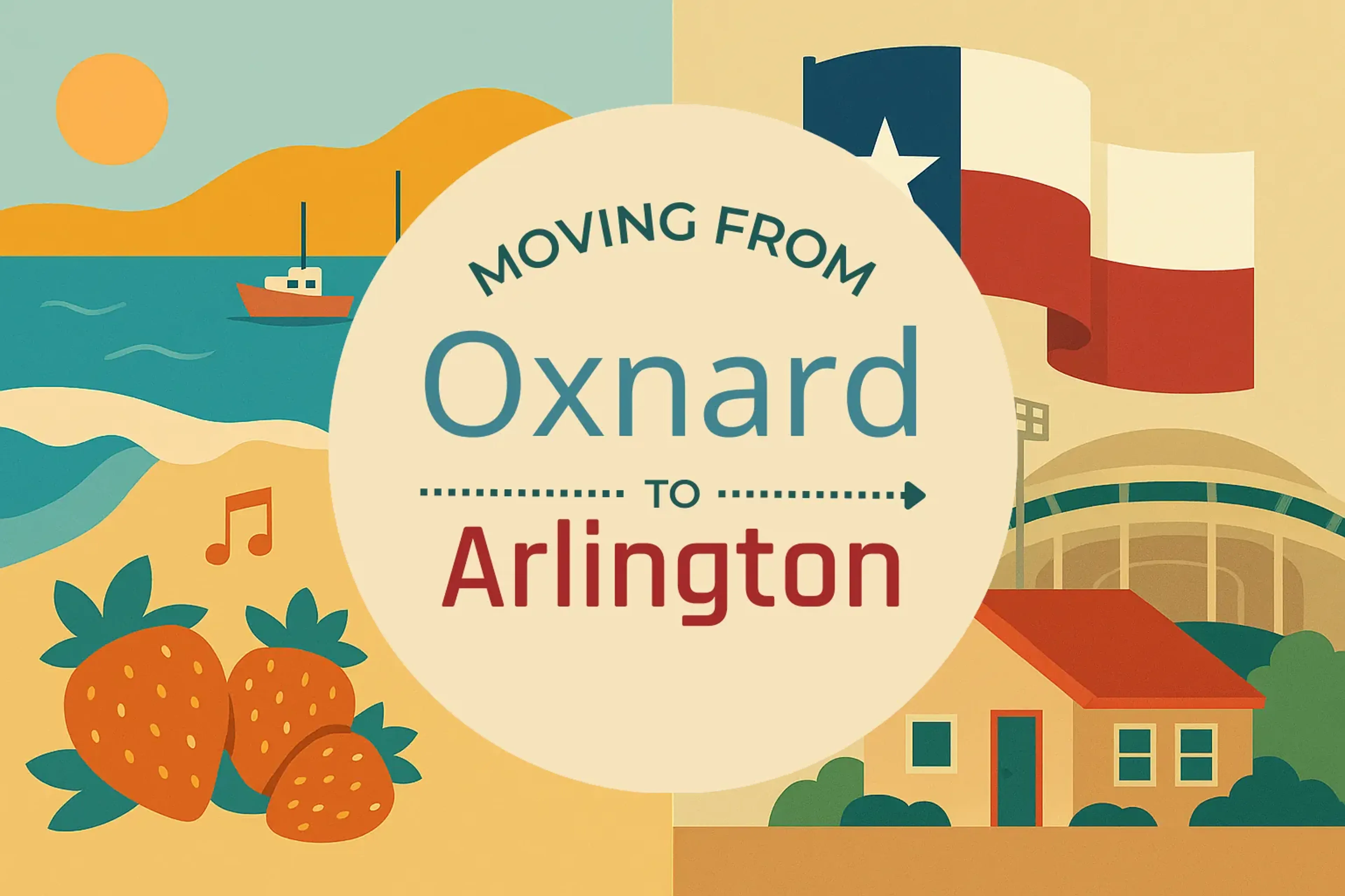 Side-by-side comparison of Oxnard to Arlington moving companies