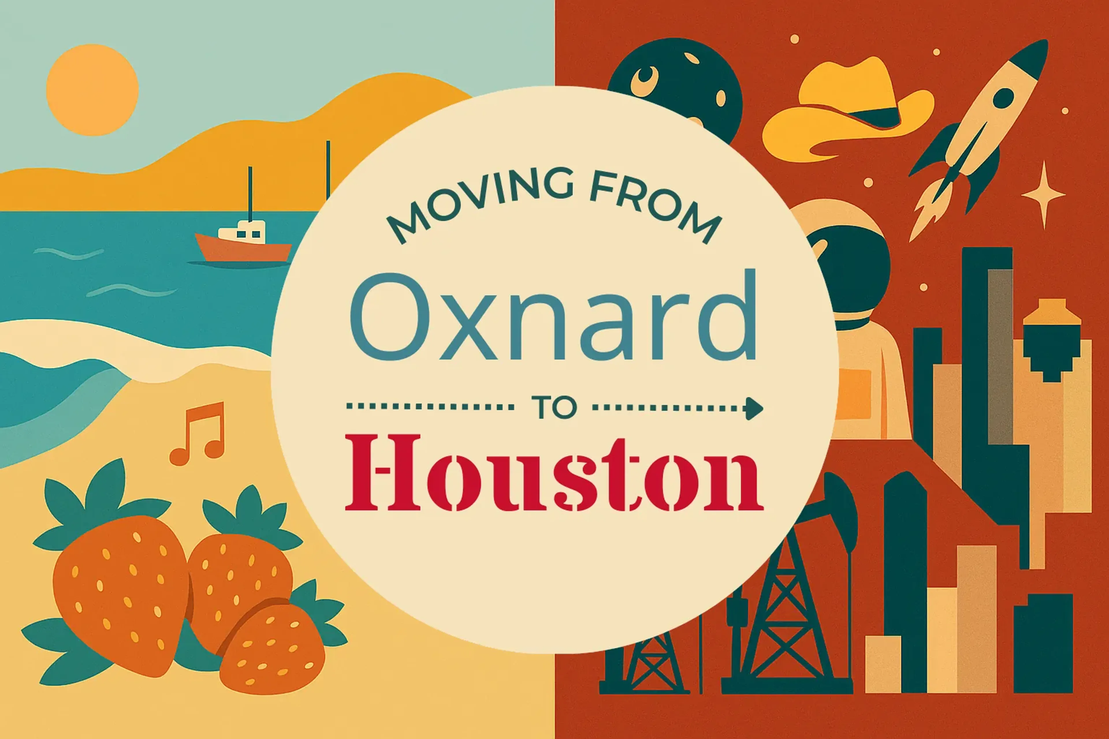 Side-by-side comparison of Oxnard to Houston moving companies