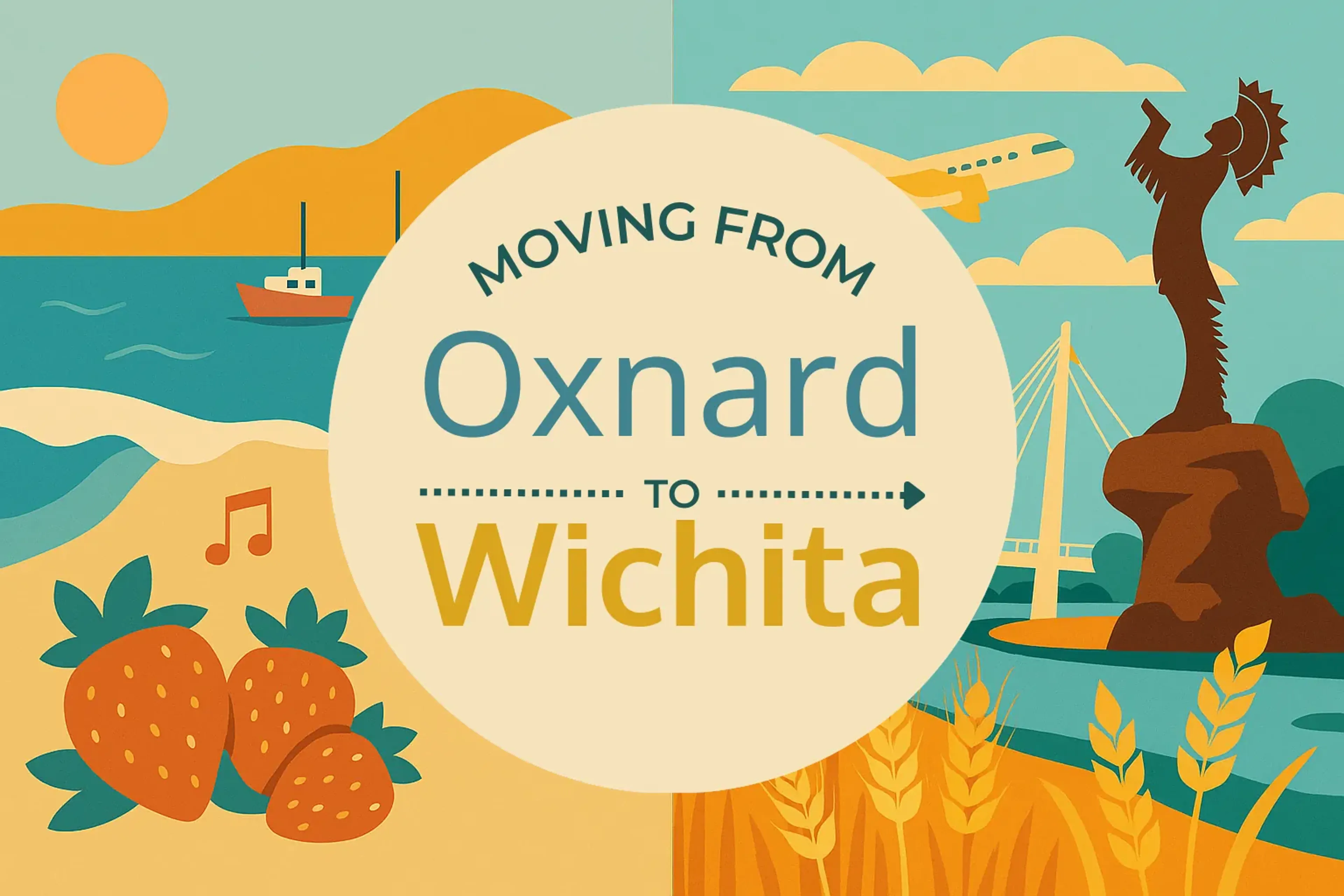 Side-by-side comparison of Oxnard to Wichita moving companies