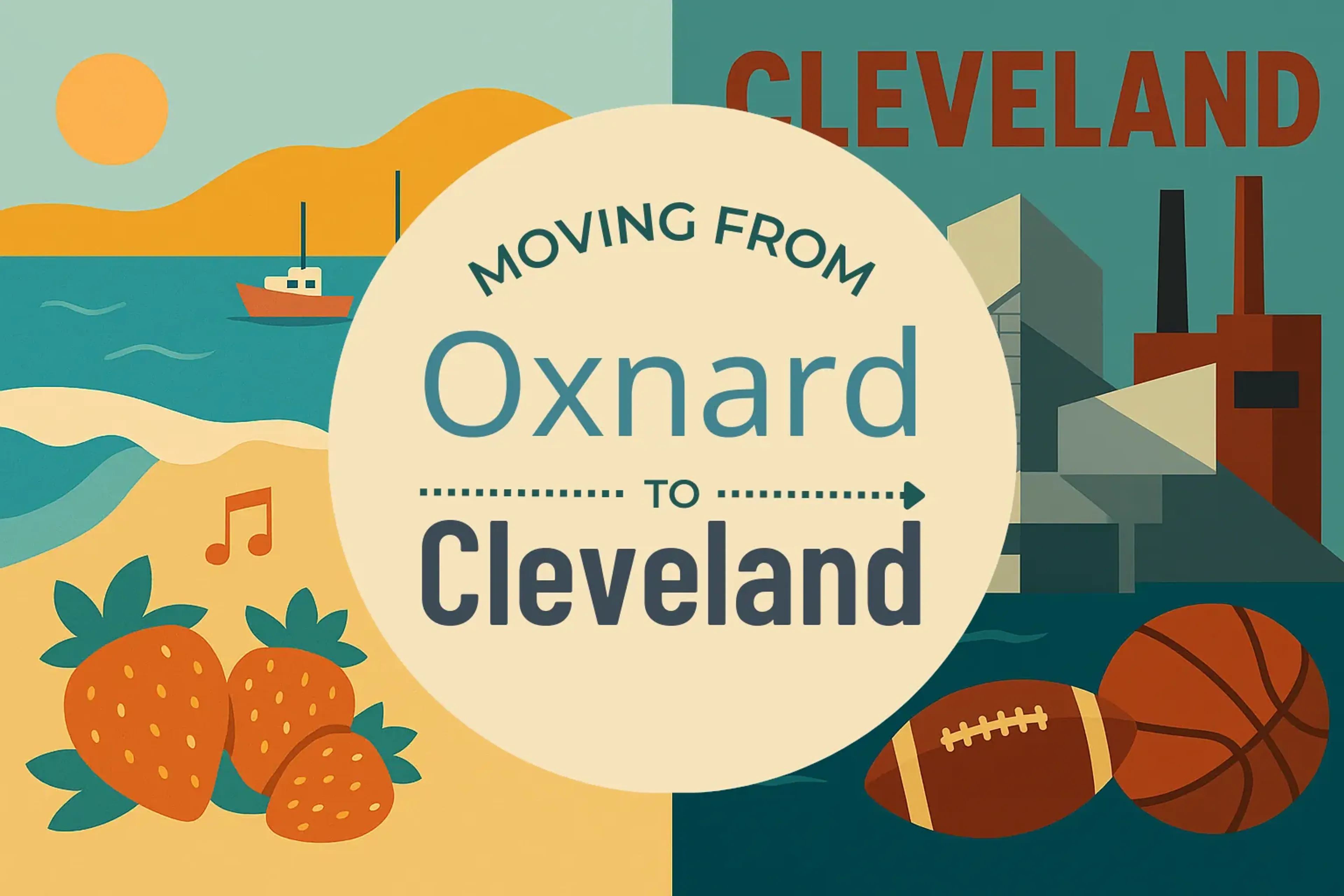 Side-by-side comparison of Oxnard to Cleveland moving companies