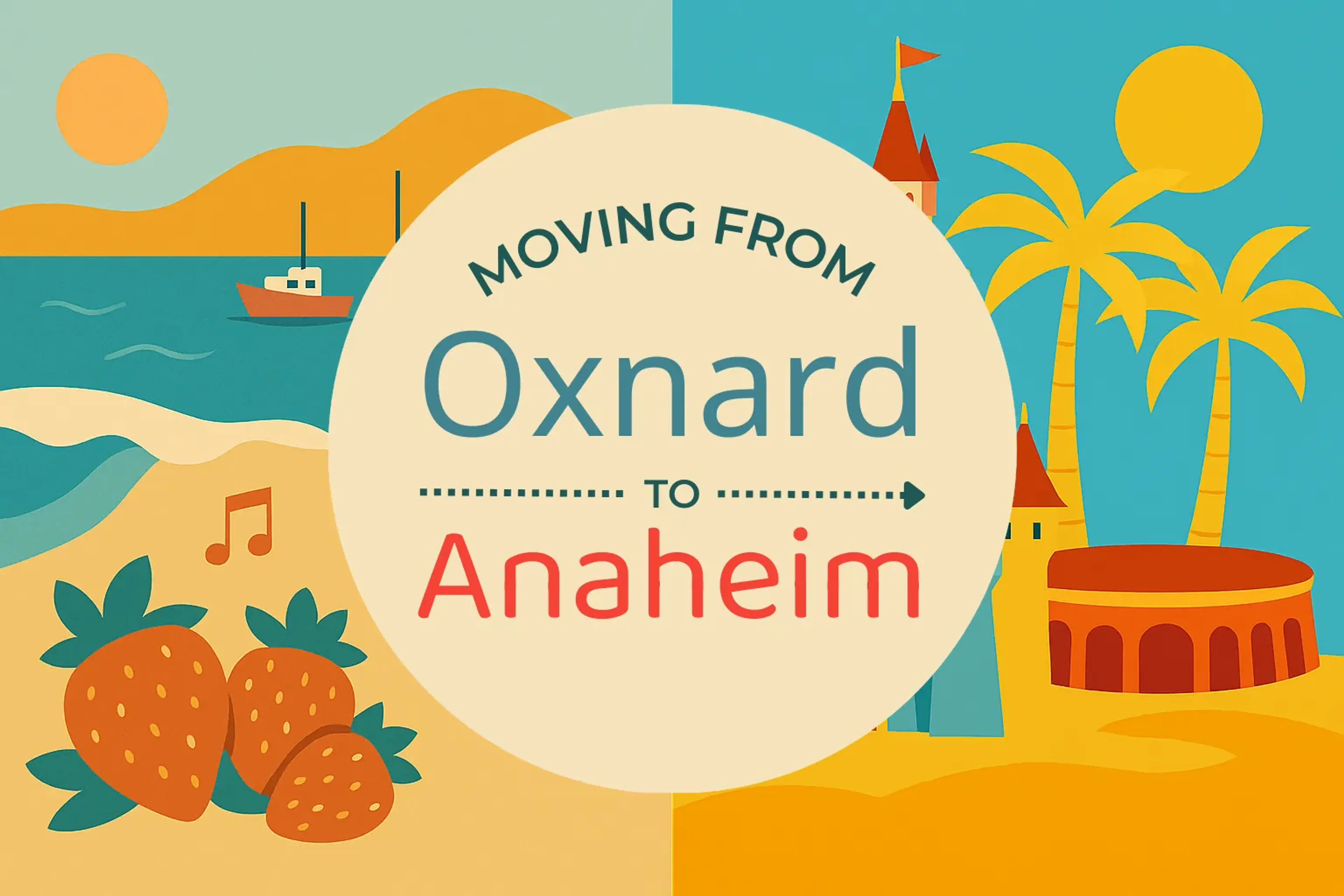 Side-by-side comparison of Oxnard to Anaheim moving companies