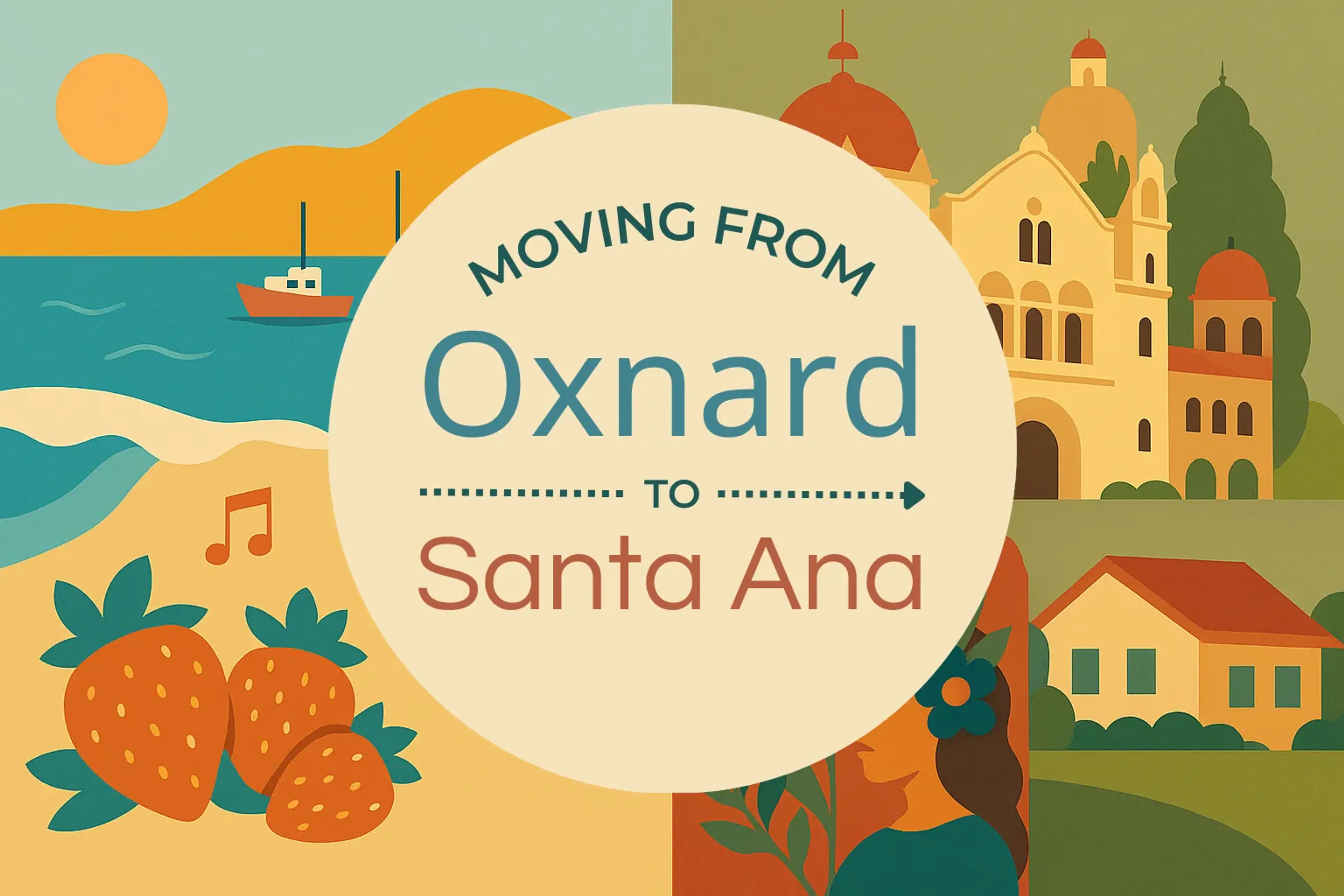 Side-by-side comparison of Oxnard to Santa Ana moving companies
