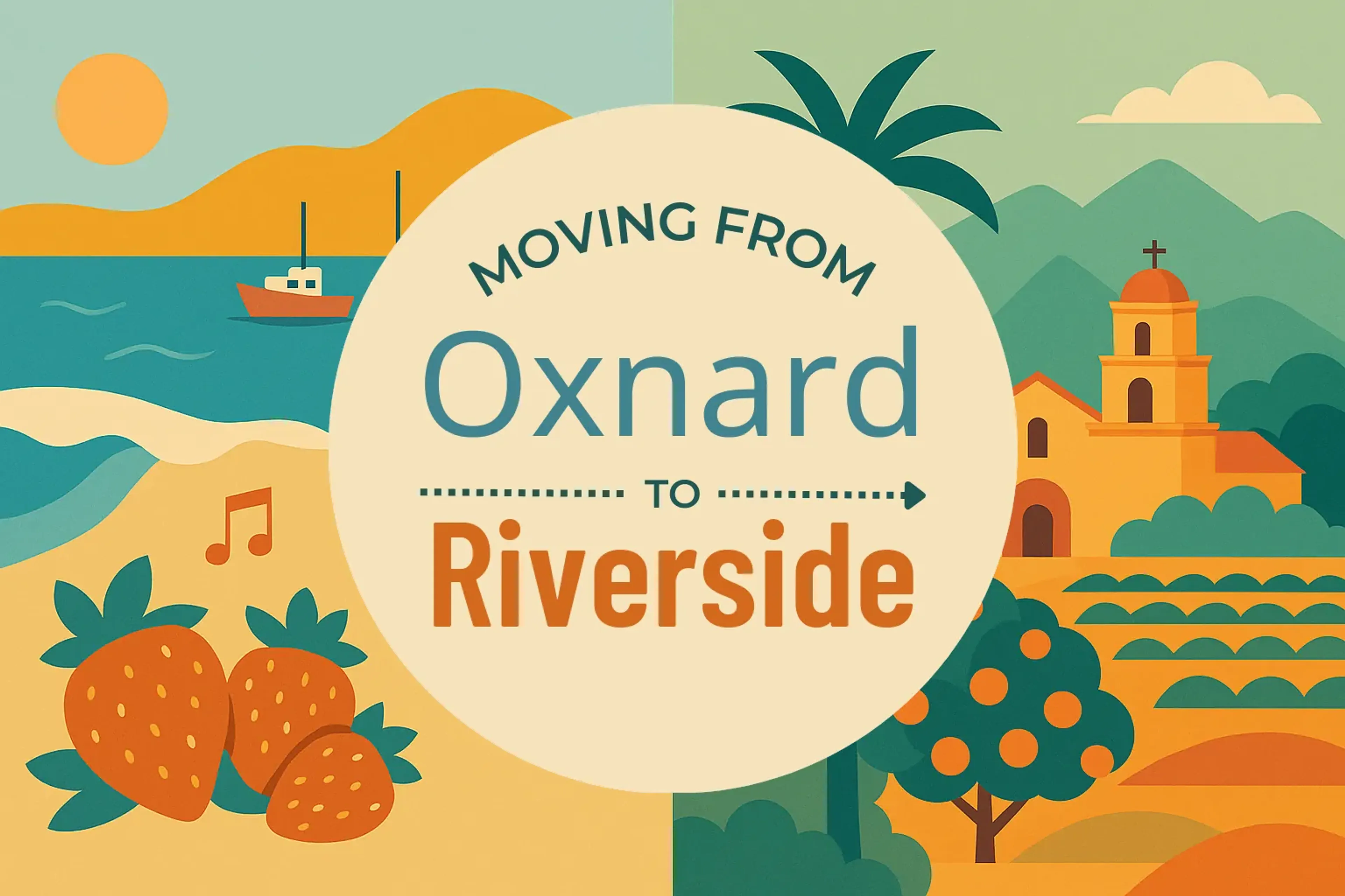 Side-by-side comparison of Oxnard to Riverside moving companies