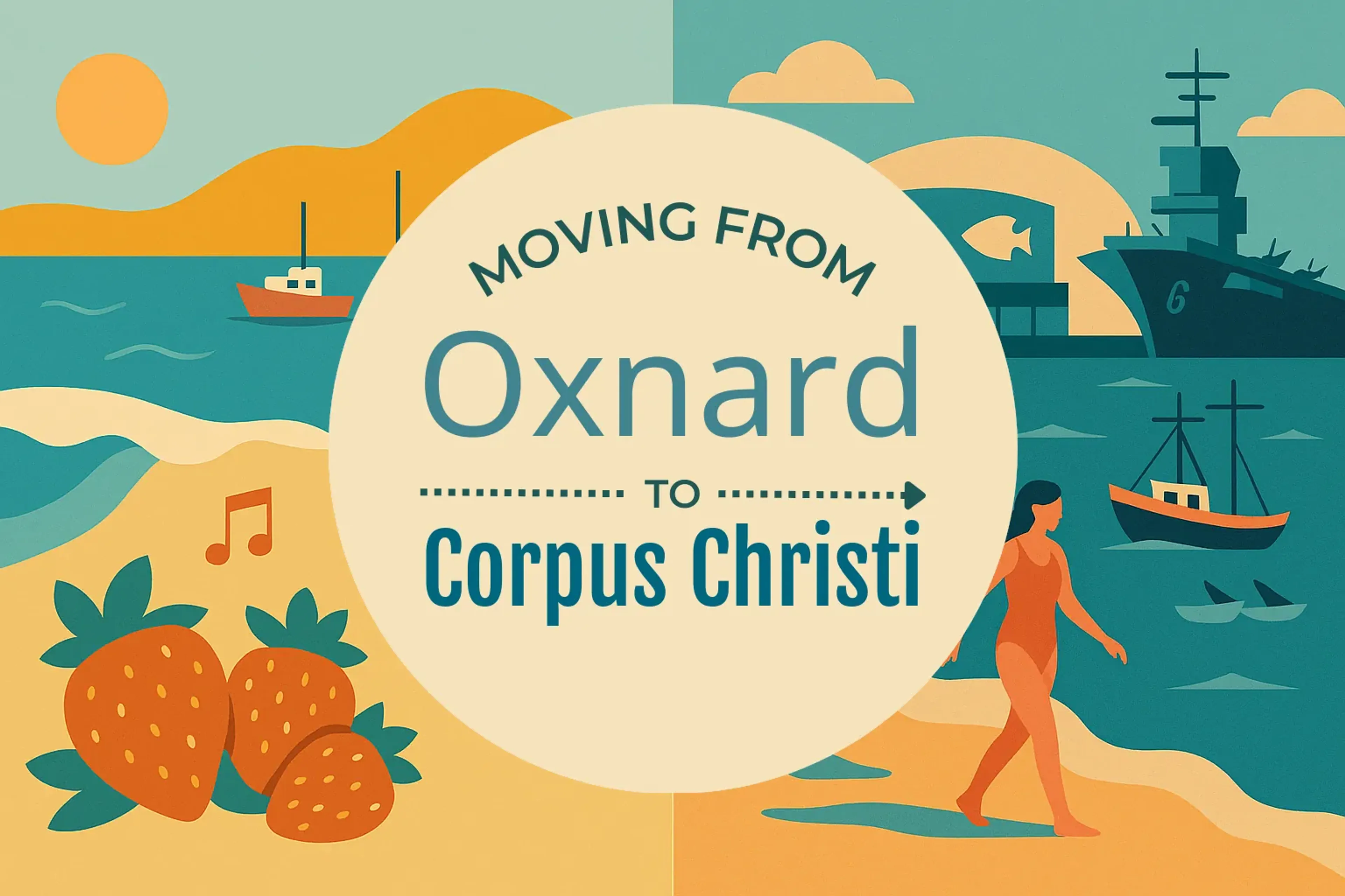 Side-by-side comparison of Oxnard to Corpus Christi moving companies