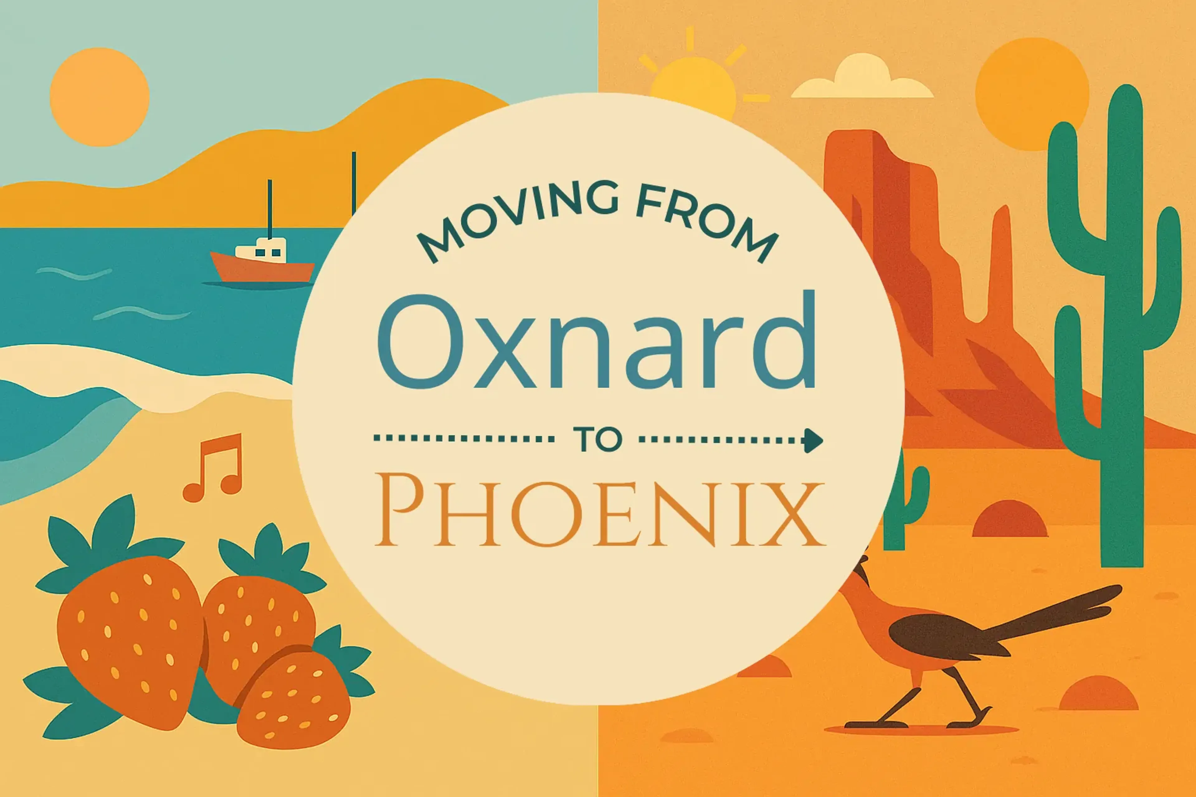 Side-by-side comparison of Oxnard to Phoenix moving companies