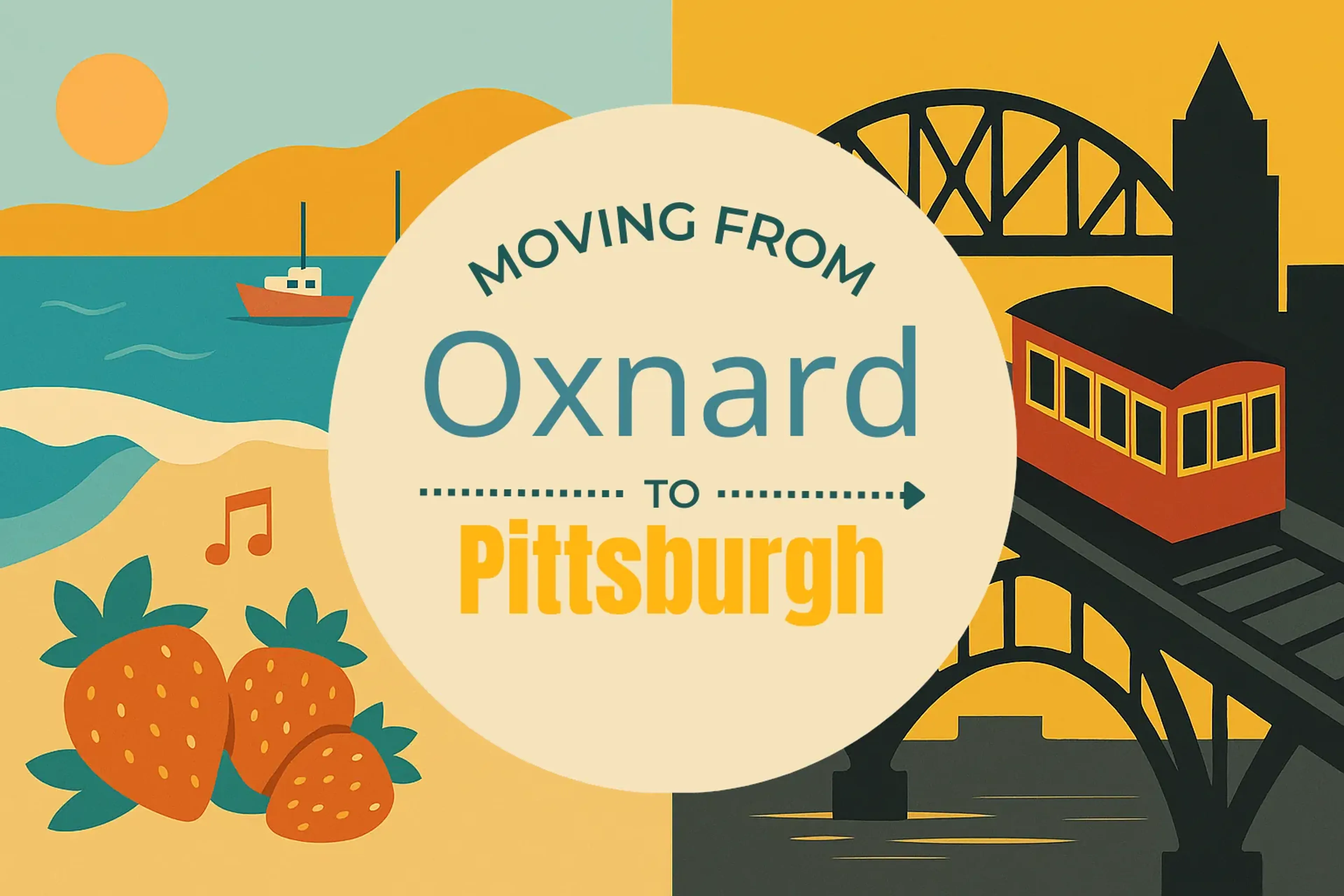 Side-by-side comparison of Oxnard to Pittsburgh moving companies