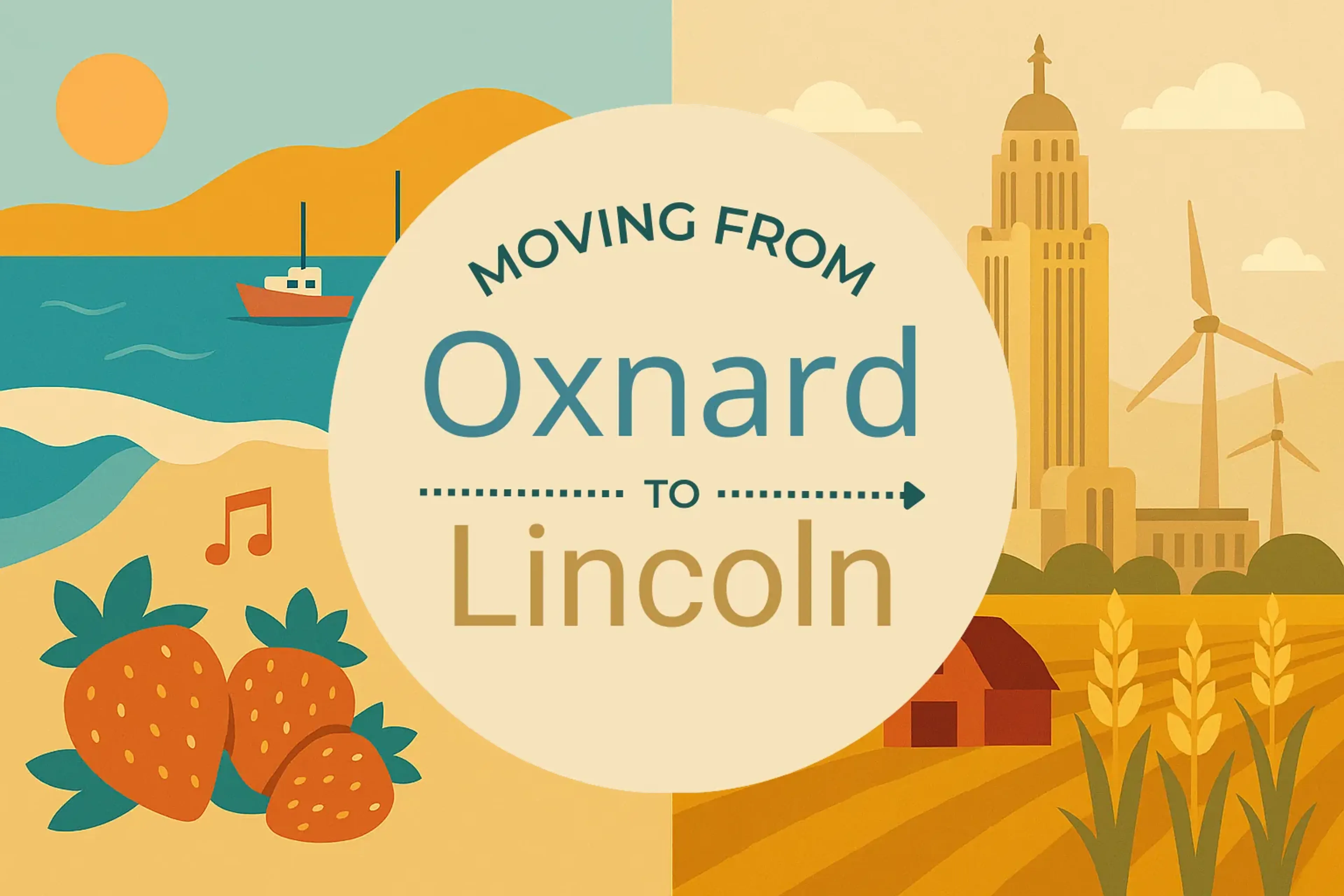Side-by-side comparison of Oxnard to Lincoln moving companies