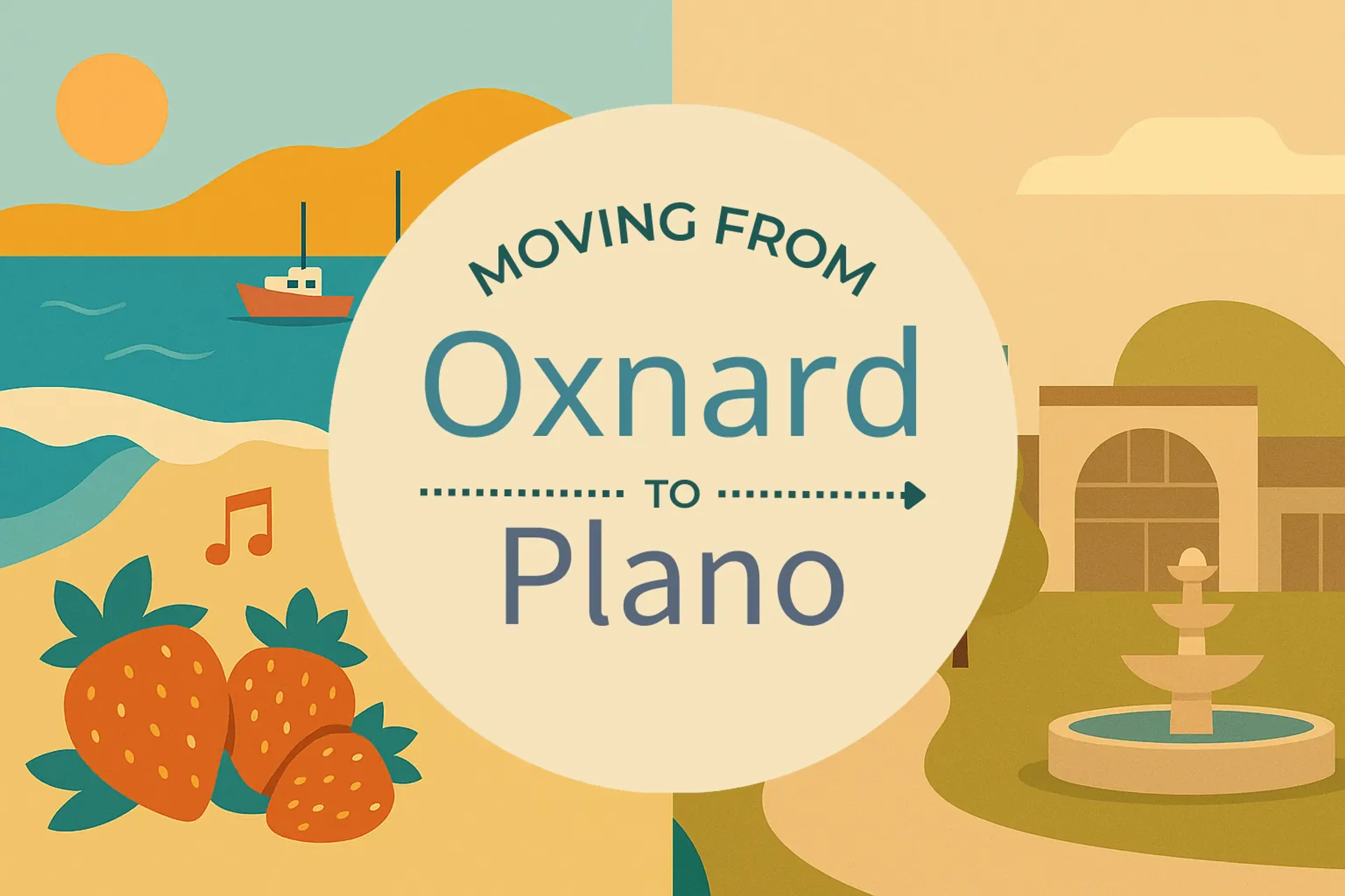 Side-by-side comparison of Oxnard to Plano moving companies