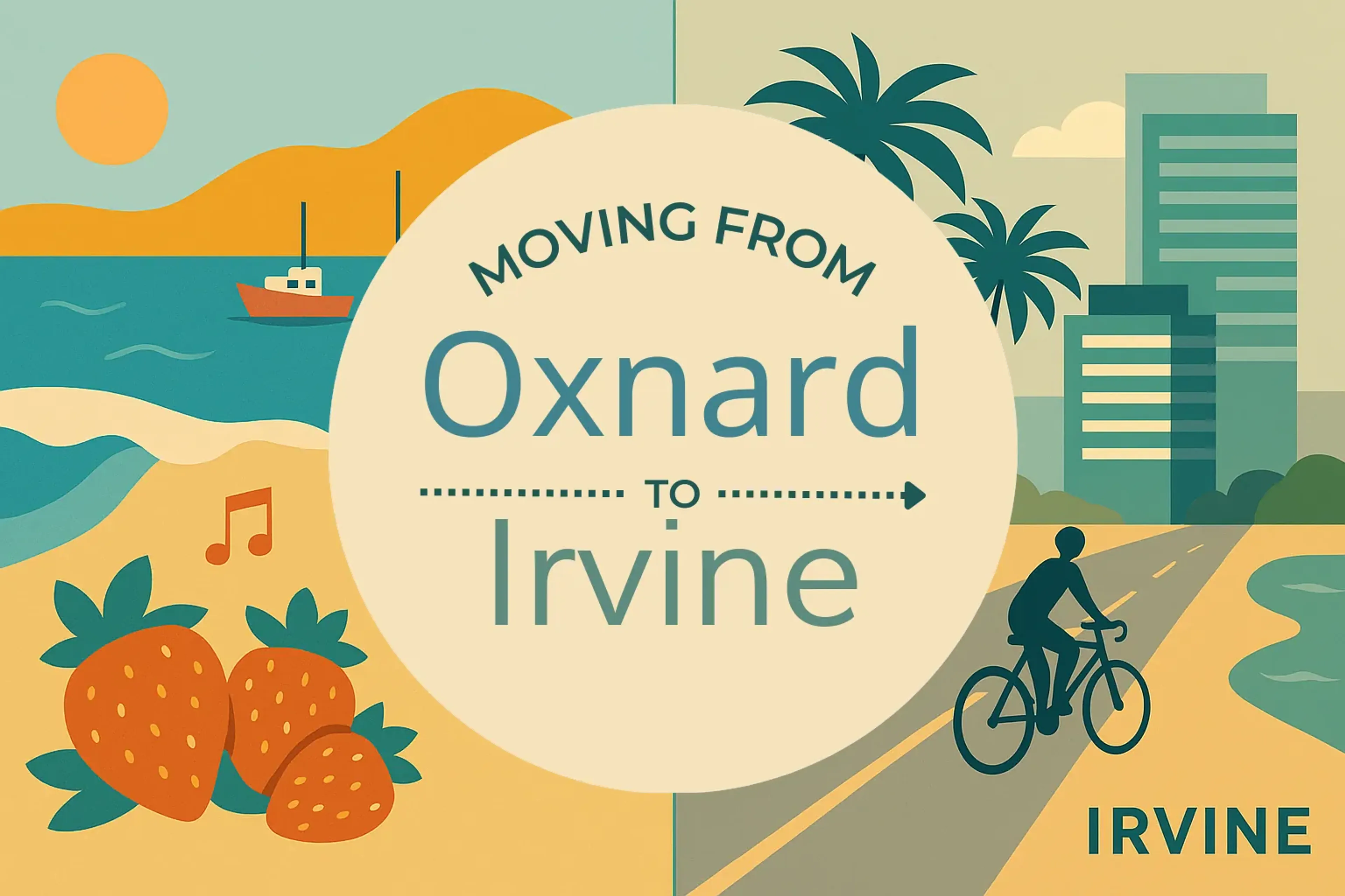 Side-by-side comparison of Oxnard to Irvine moving companies