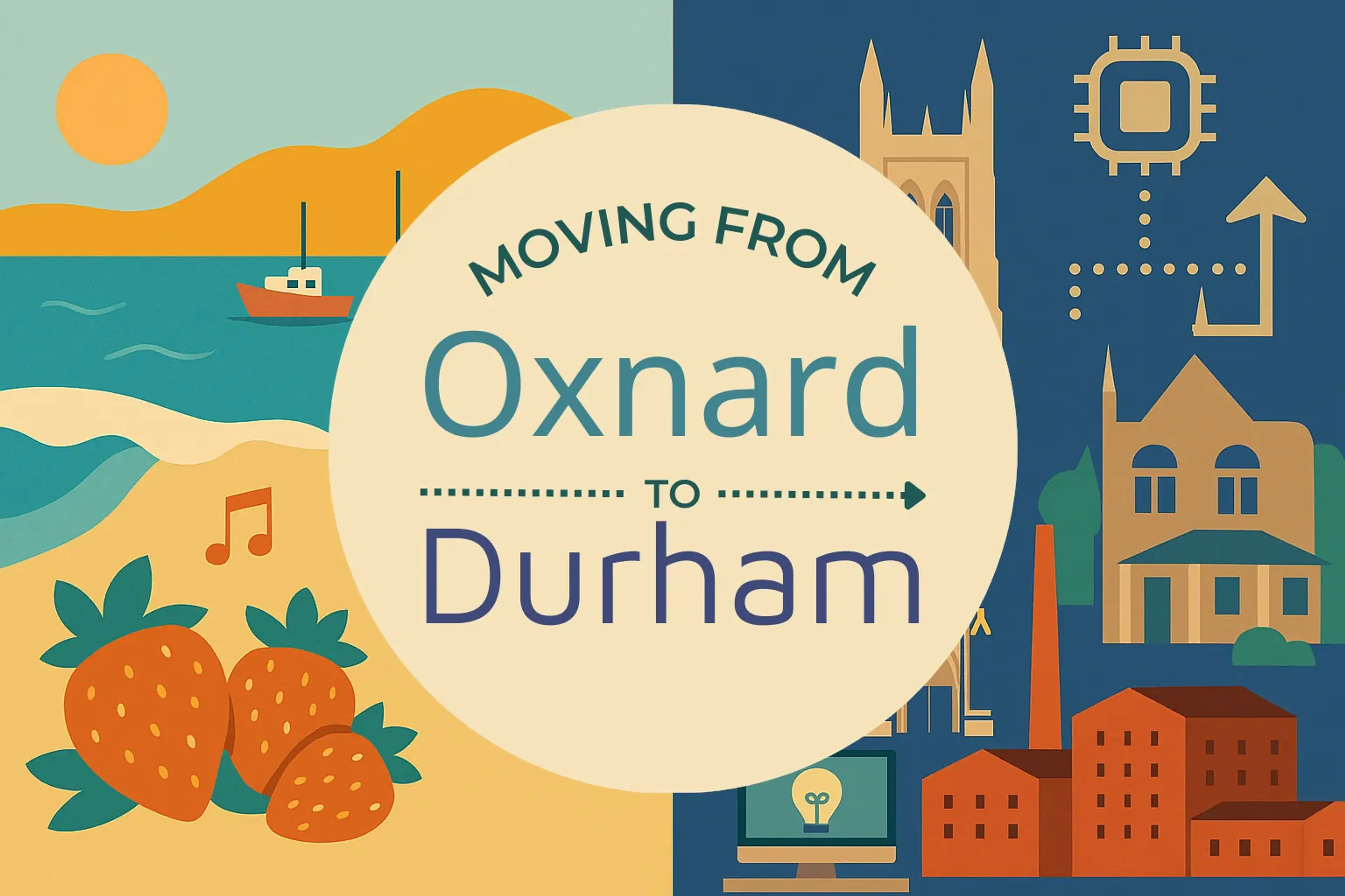 Side-by-side comparison of Oxnard to Durham moving companies