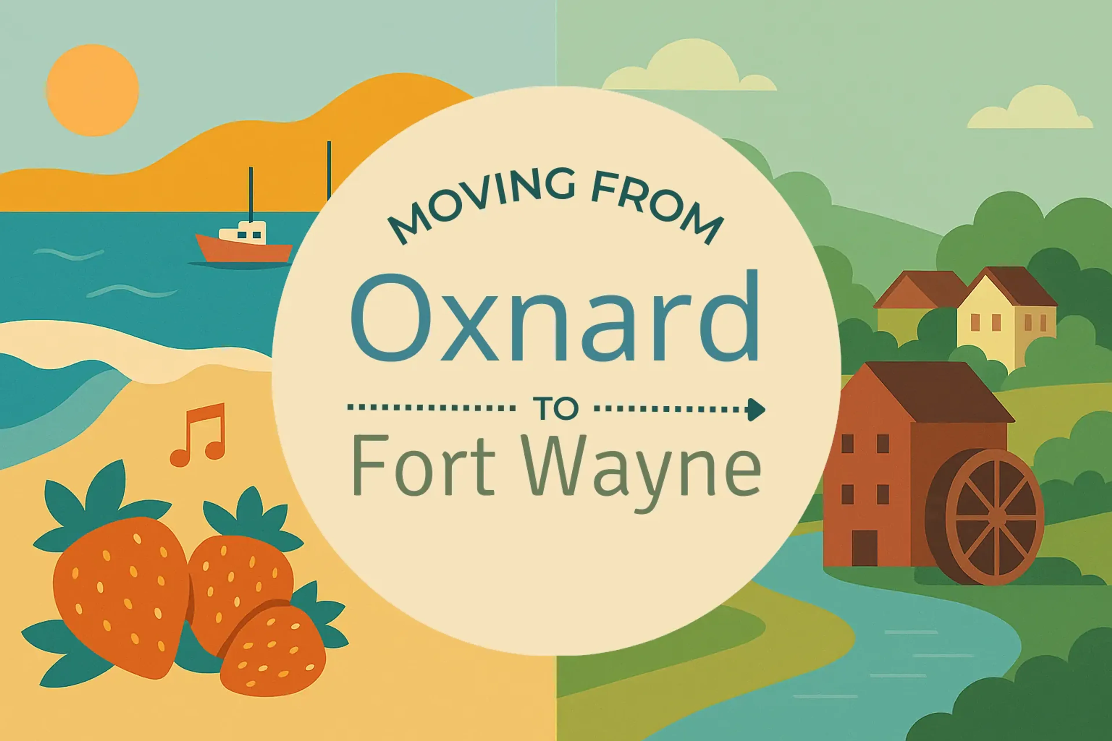 Side-by-side comparison of Oxnard to Fort Wayne moving companies