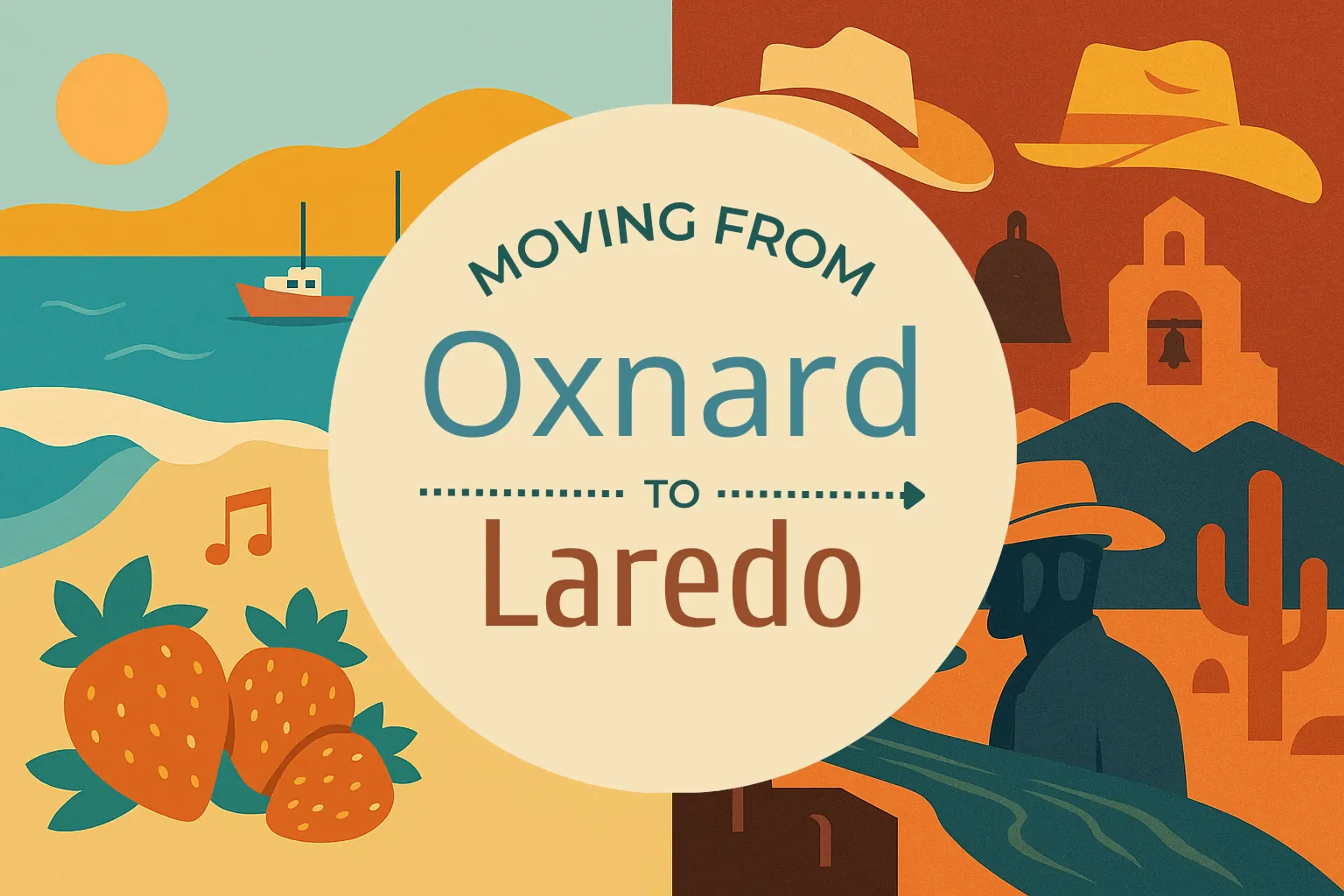 Side-by-side comparison of Oxnard to Laredo moving companies