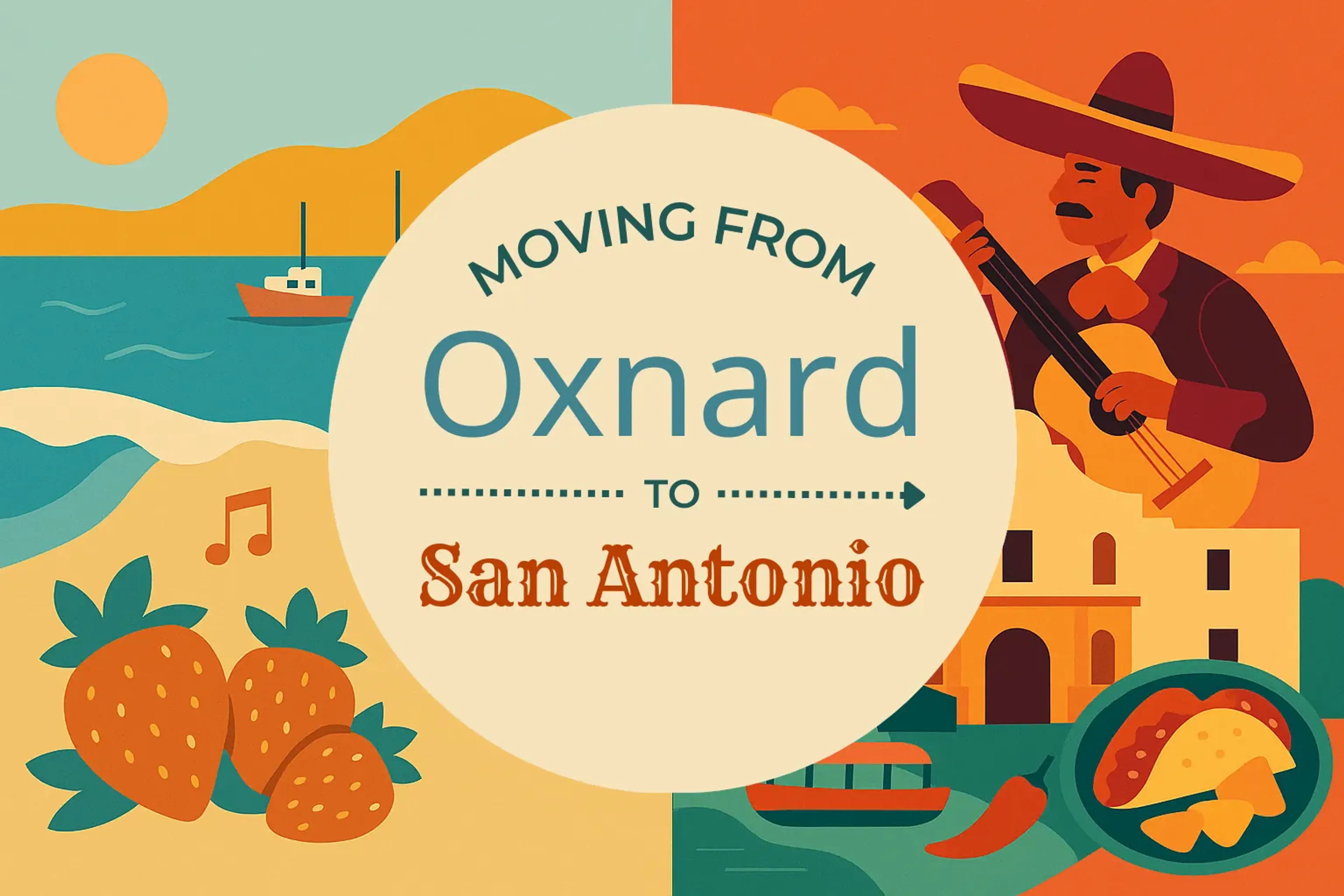 Side-by-side comparison of Oxnard to San Antonio moving companies