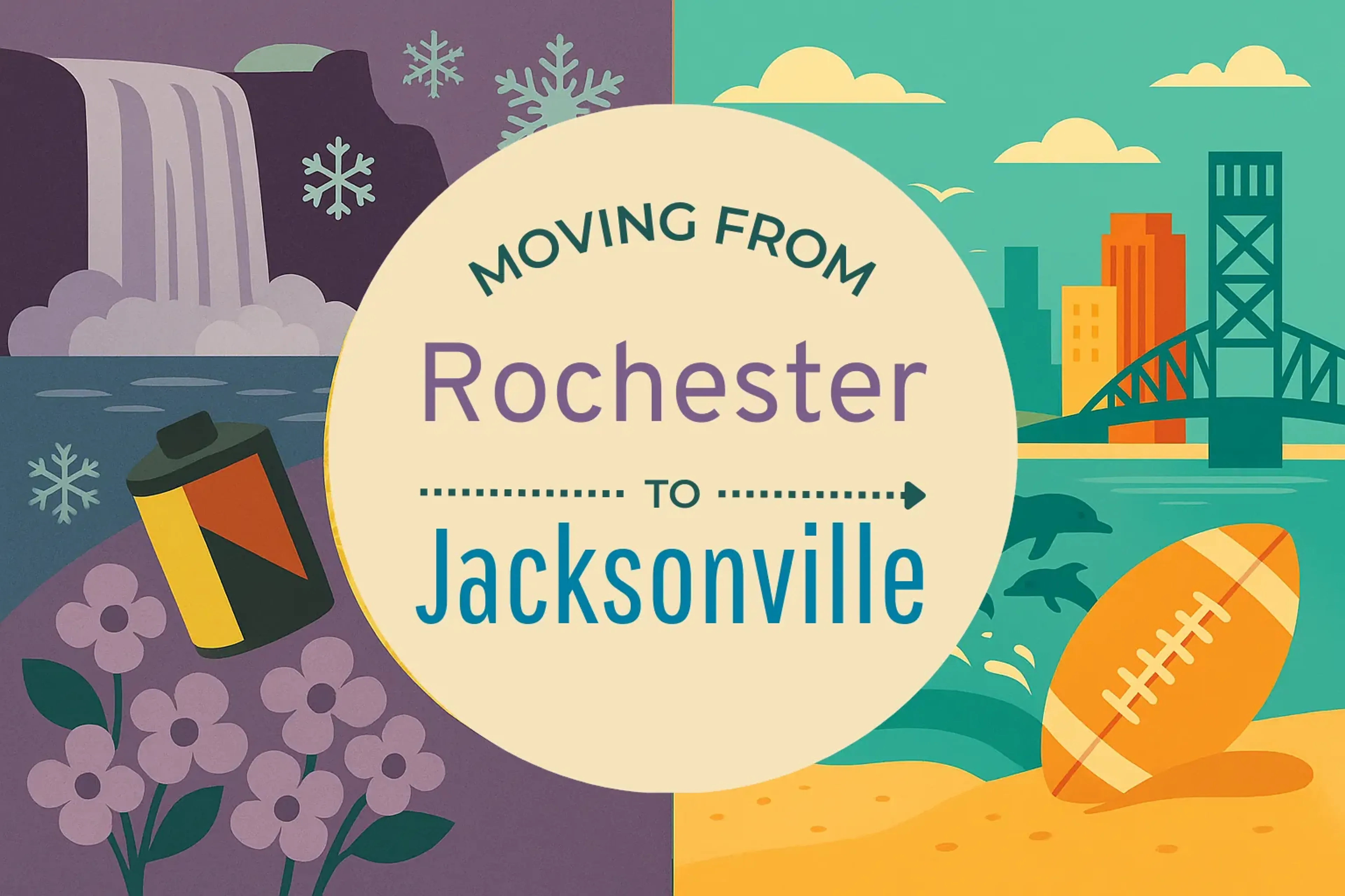 Side-by-side comparison of Rochester to Jacksonville moving companies