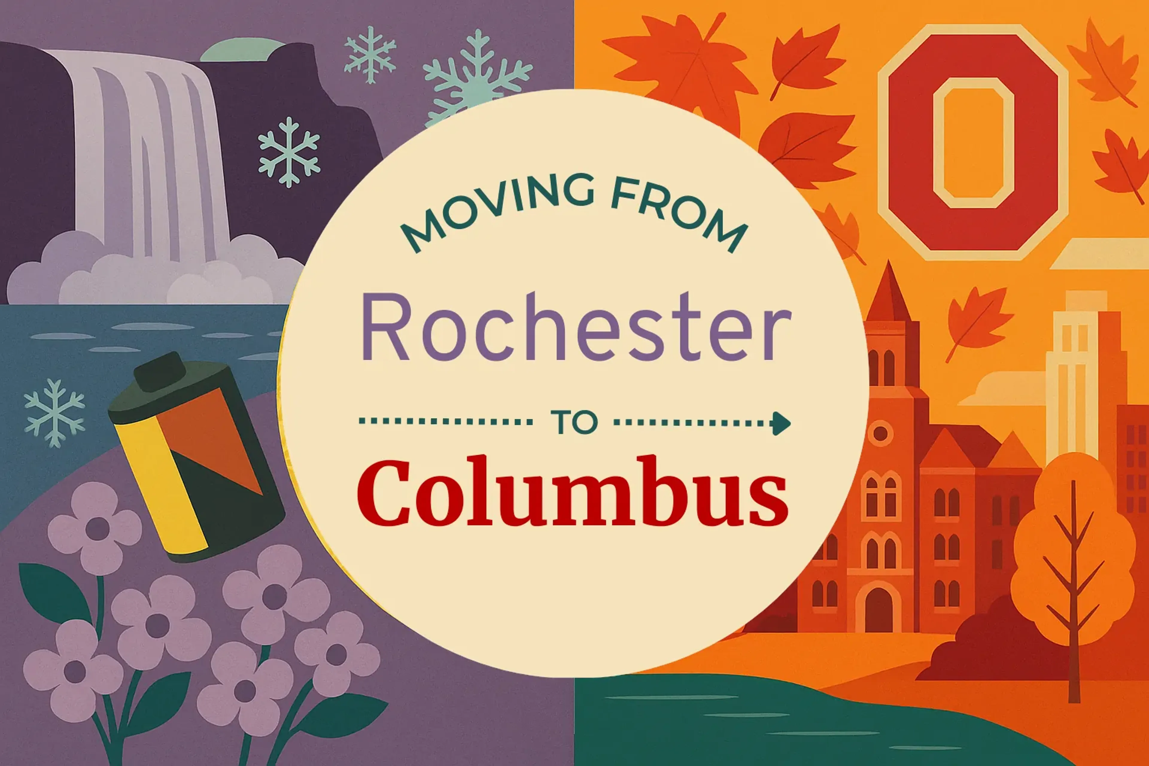 Side-by-side comparison of Rochester to Columbus moving companies