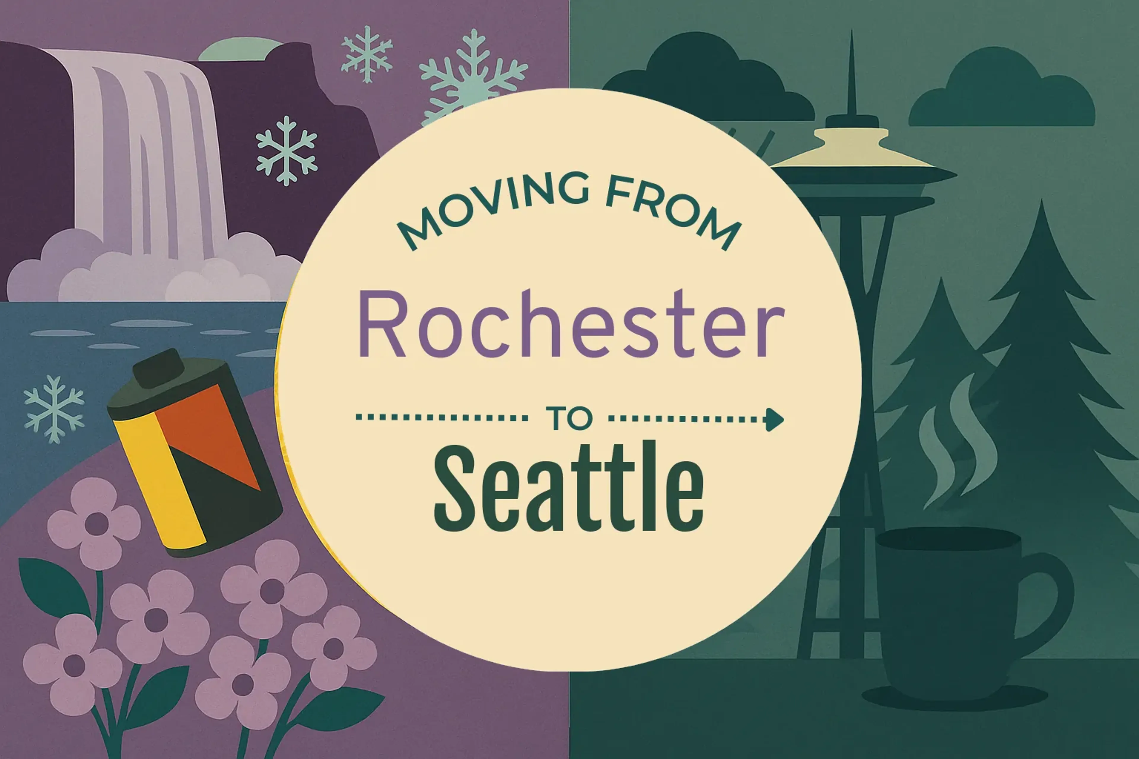 Side-by-side comparison of Rochester to Seattle moving companies