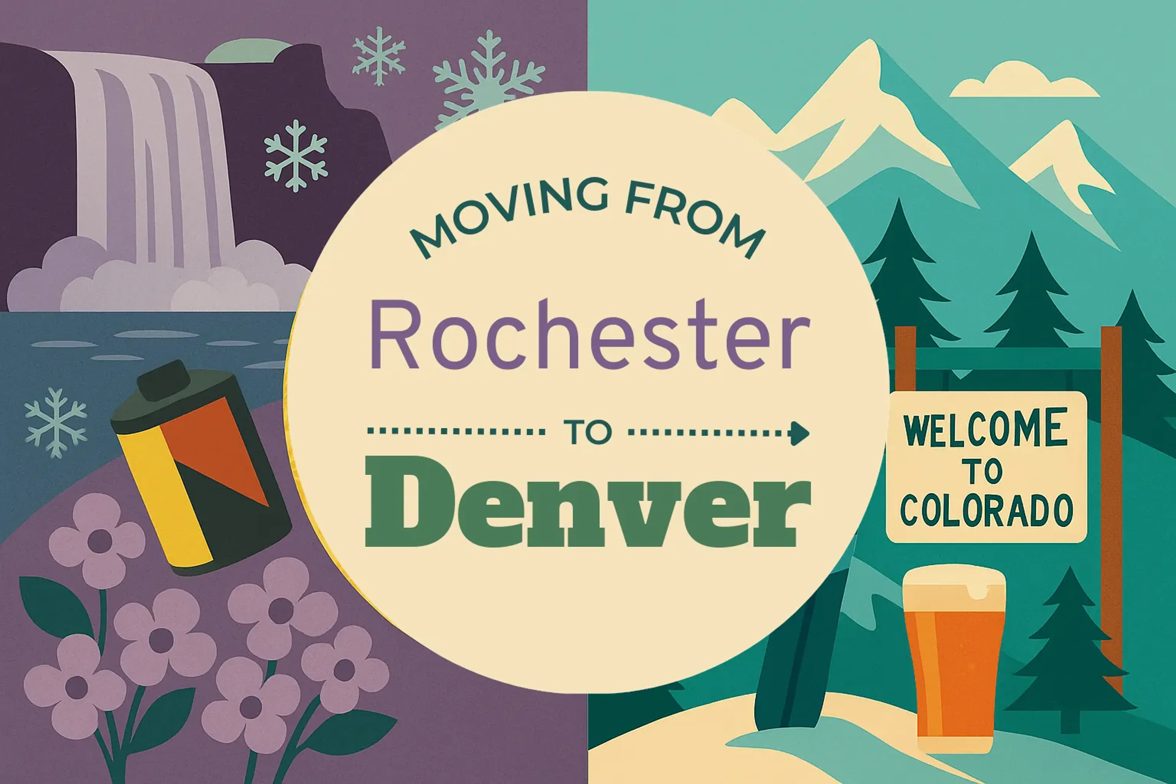 Side-by-side comparison of Rochester to Denver moving companies