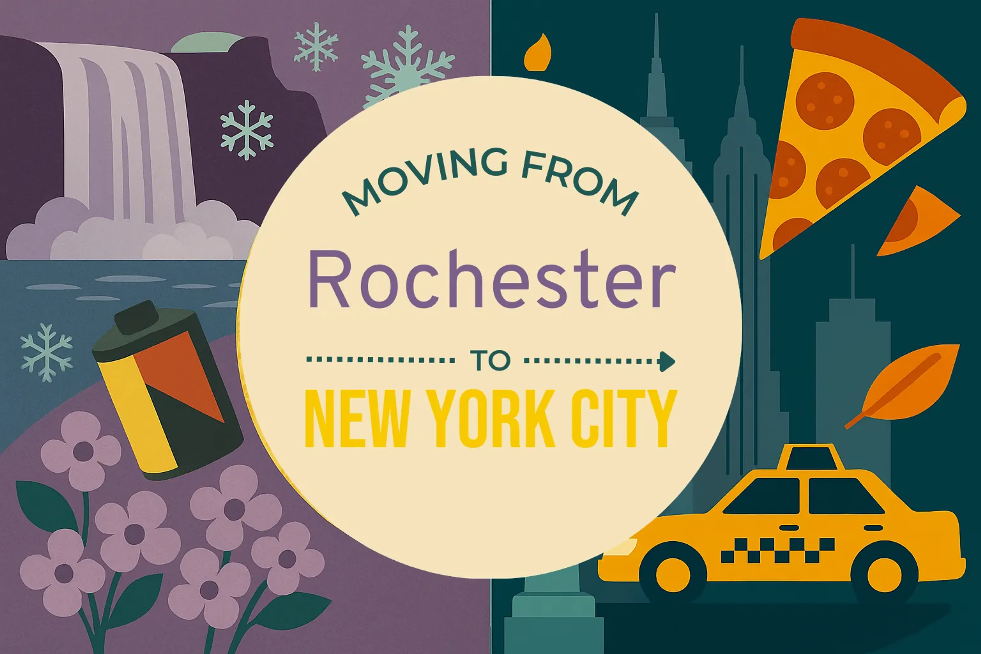 Side-by-side comparison of Rochester to New York City moving companies