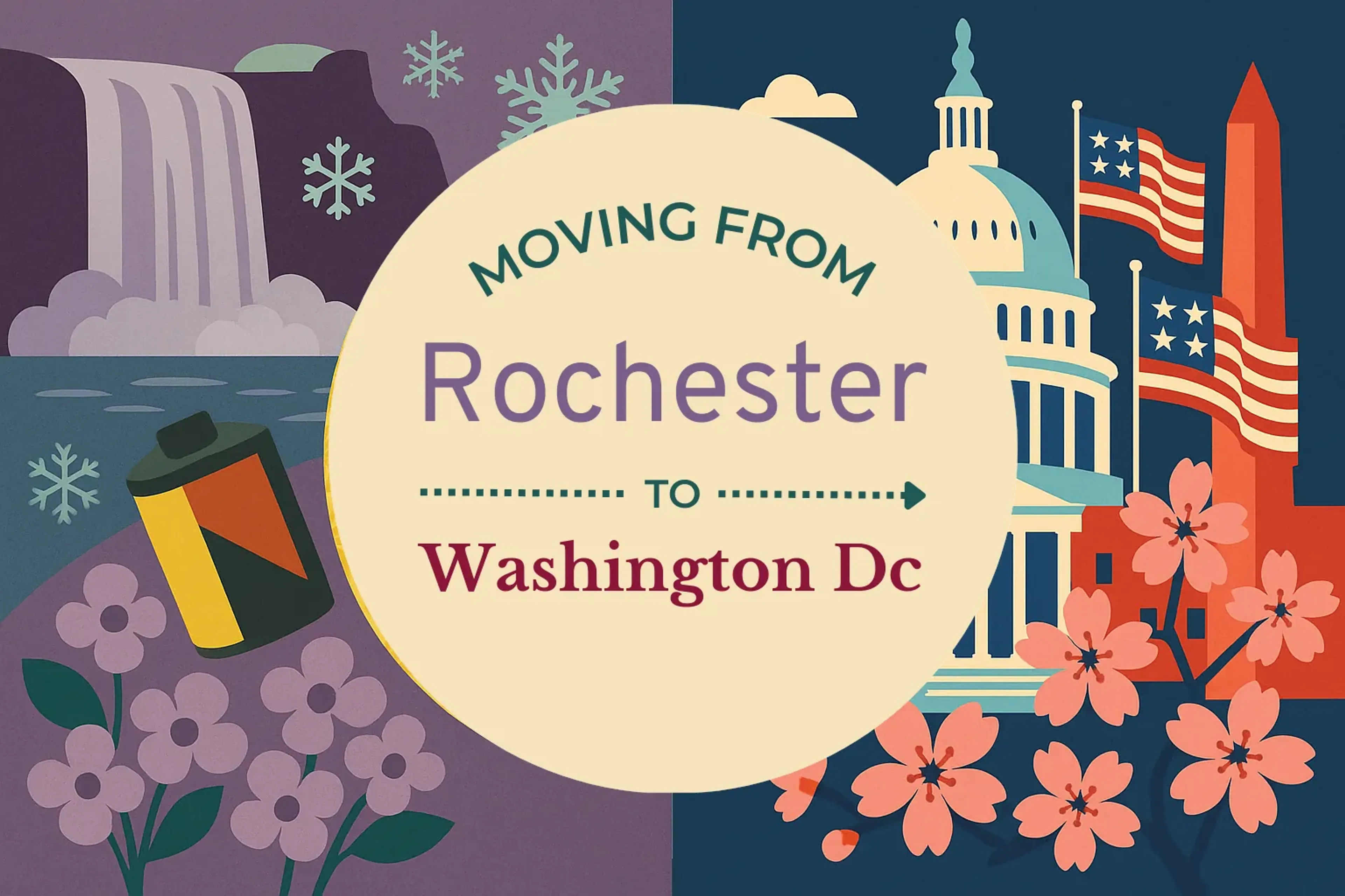 Side-by-side comparison of Rochester to Washington DC moving companies