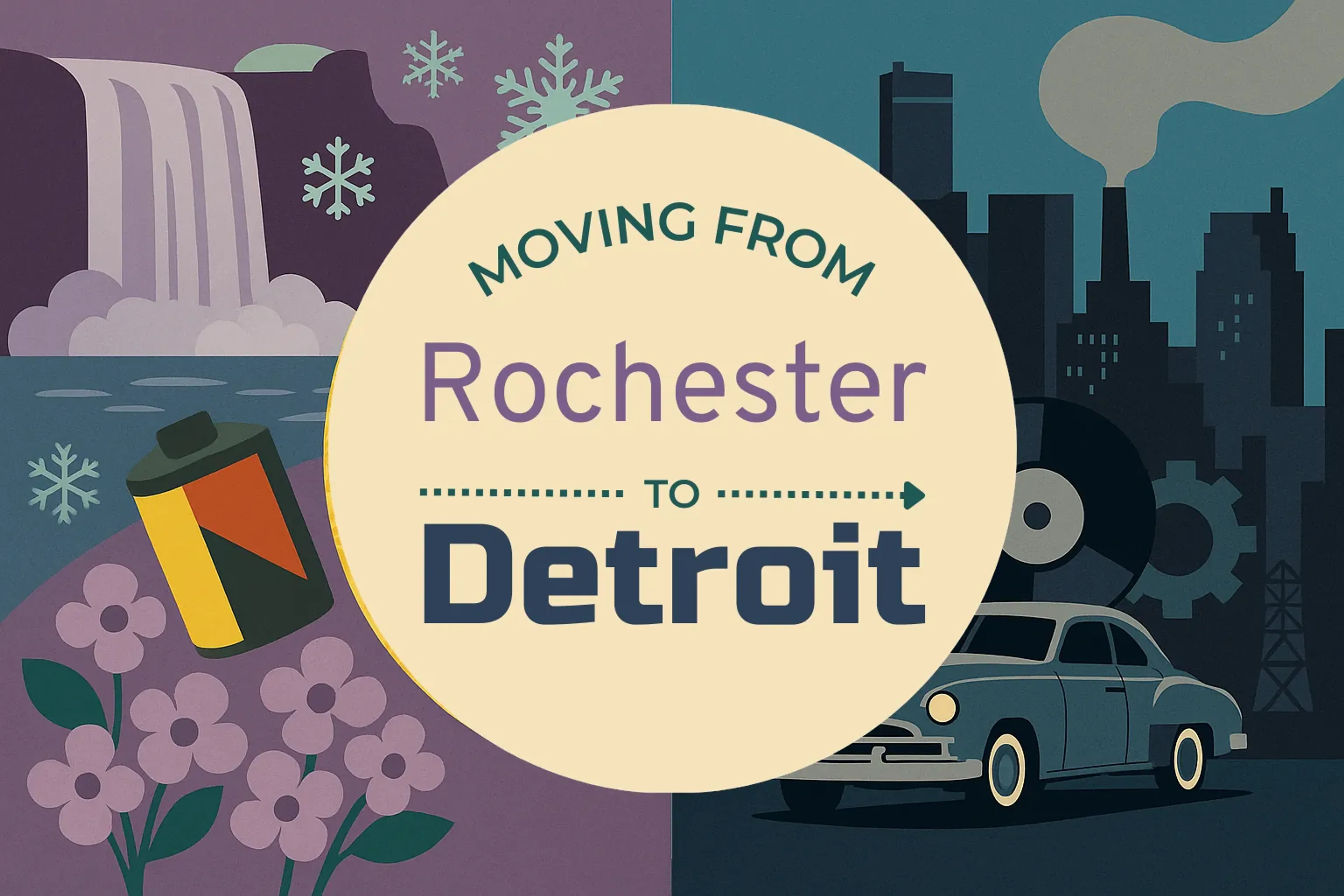 Side-by-side comparison of Rochester to Detroit moving companies