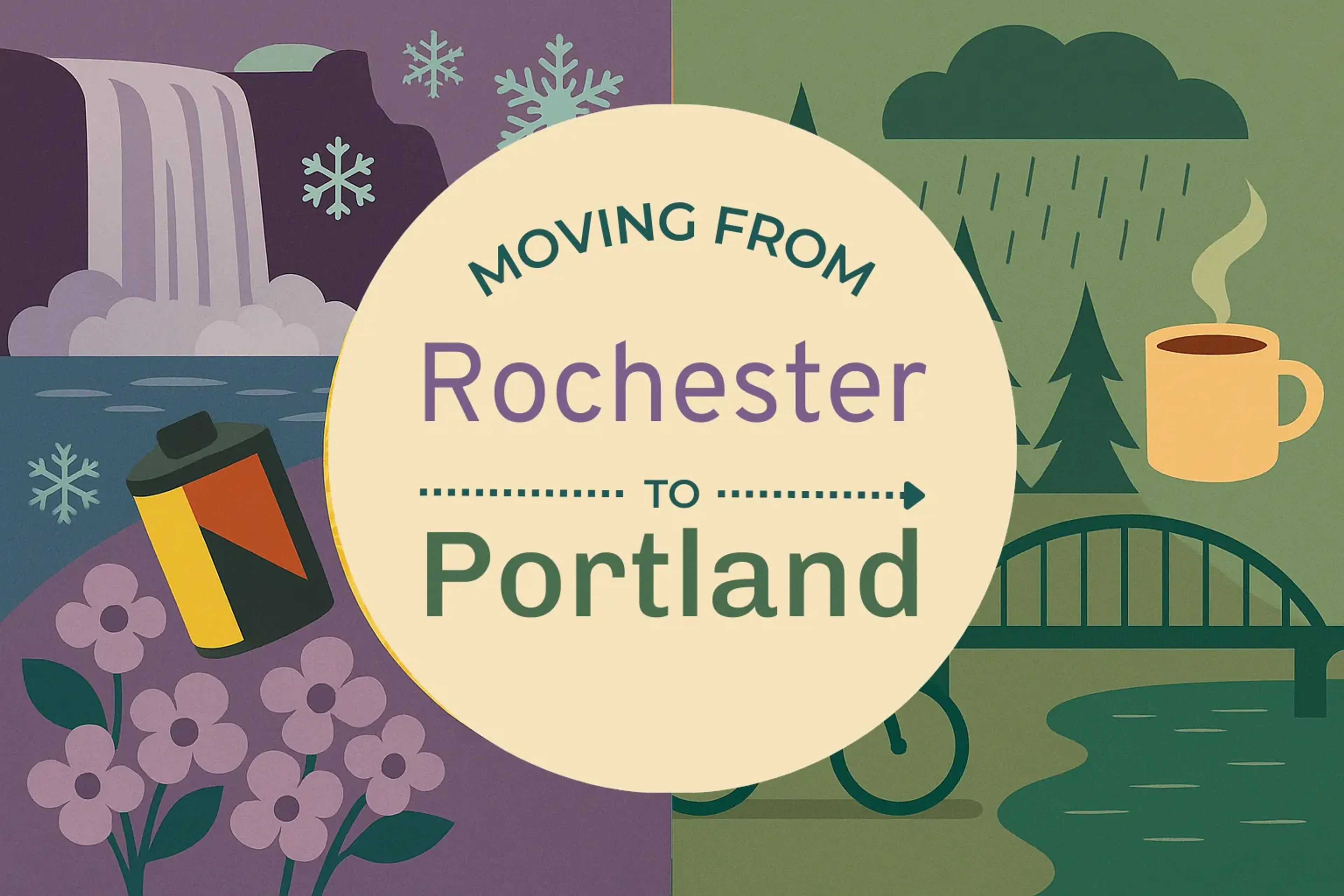 Side-by-side comparison of Rochester to Portland moving companies