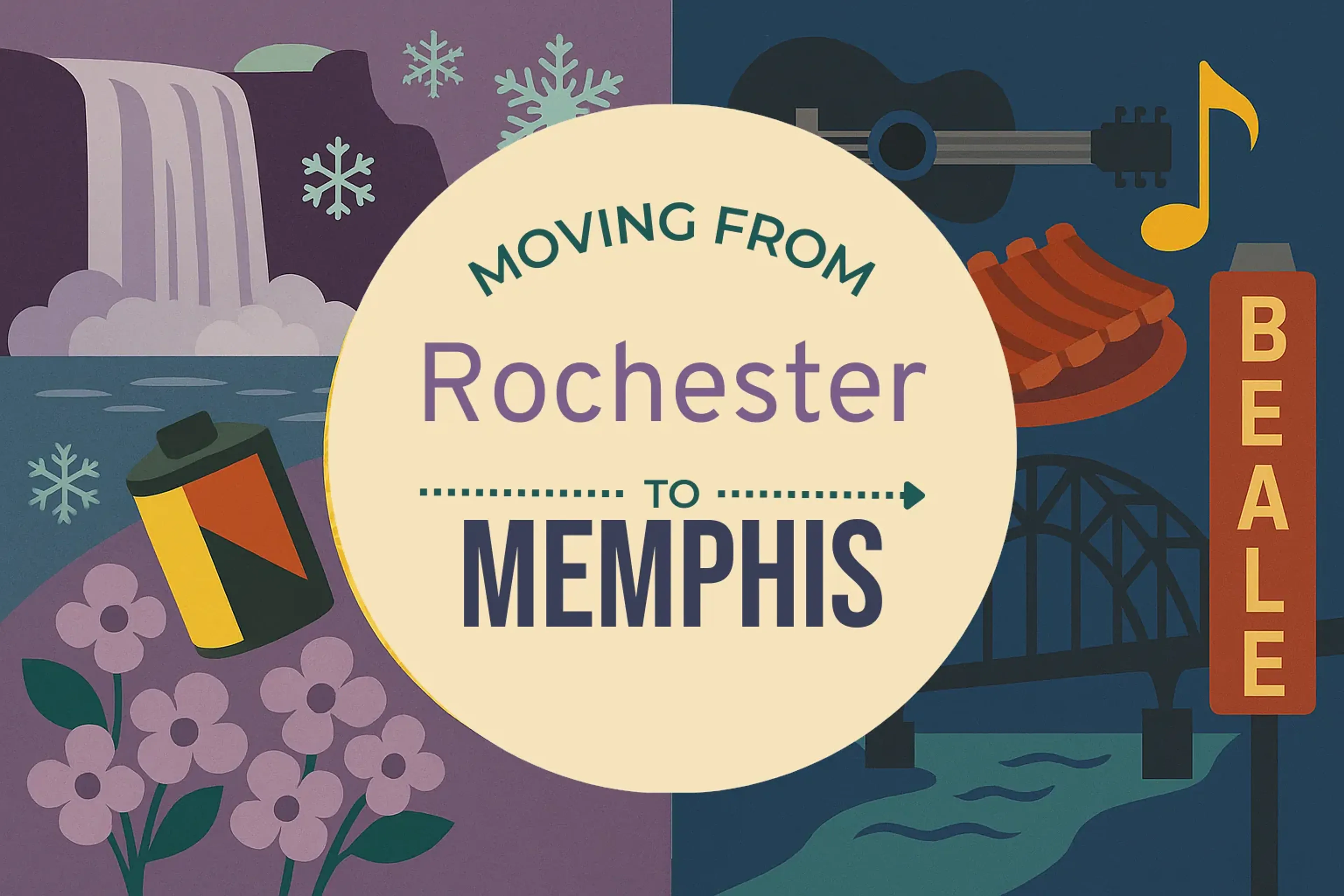 Side-by-side comparison of Rochester to Memphis moving companies